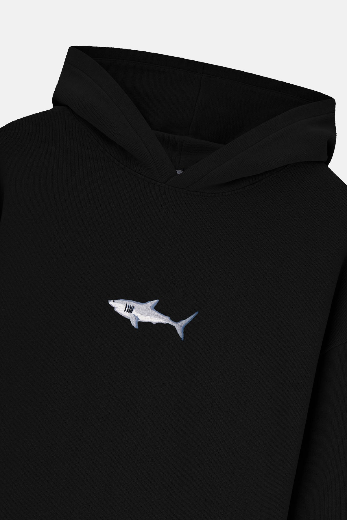 Büyük Beyaz Köpekbalığı SuperSoft Hoodie - Siyah