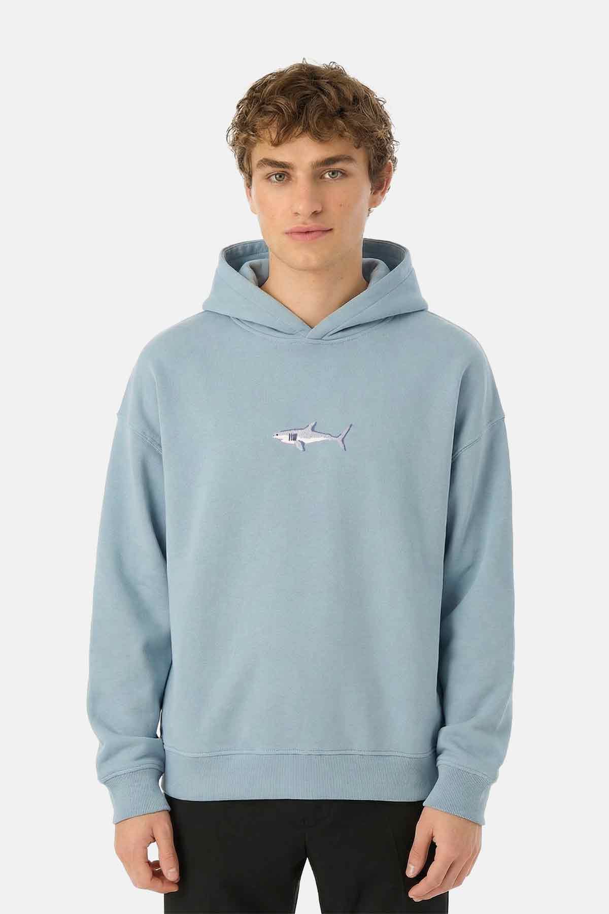 Büyük Beyaz Köpekbalığı SuperSoft Hoodie - Mavi
