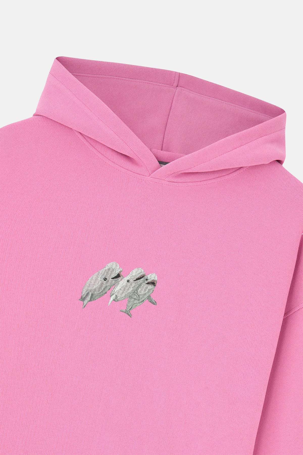 Beyaz Balina SuperSoft Hoodie - Pembe
