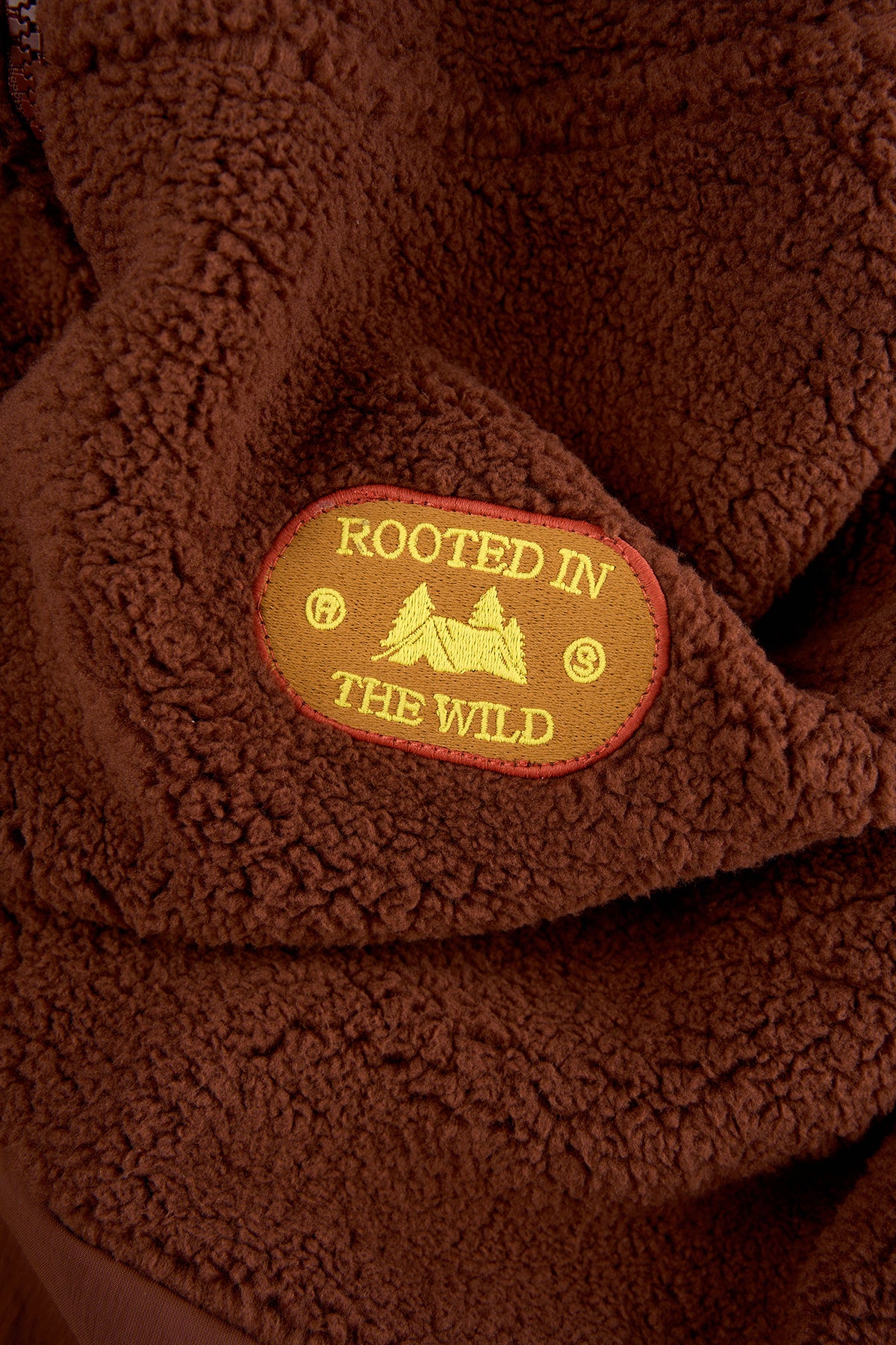 Rooted in the Wild Sherpa Ninja Hoodie - Kahverengi