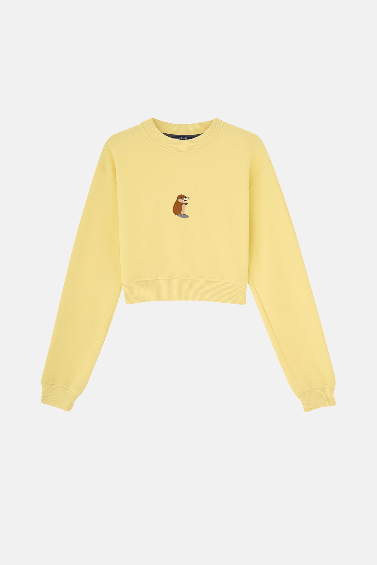 Yavru Kunduz SuperSoft Crop Sweatshirt - Sarı · 2