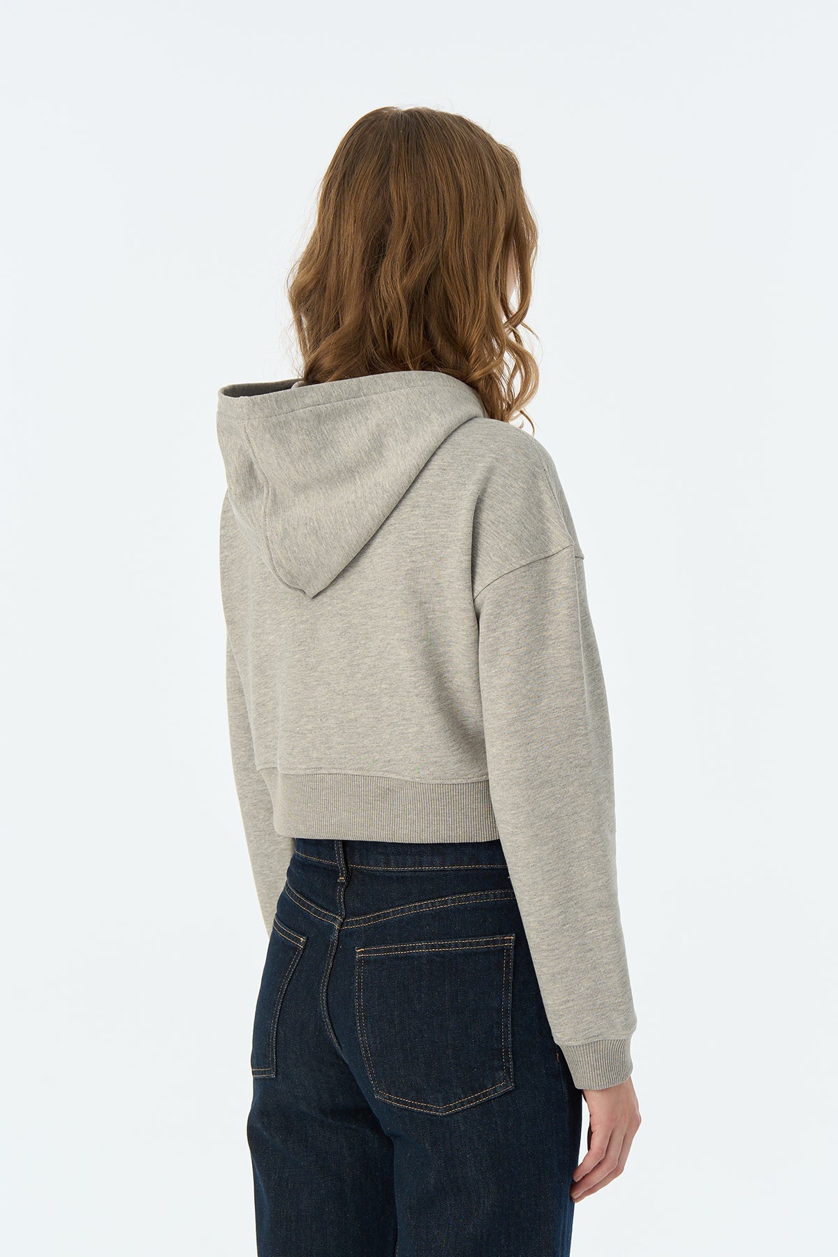 Socrates Tennis Club Crop Hoodie - Gri Melanj · 3