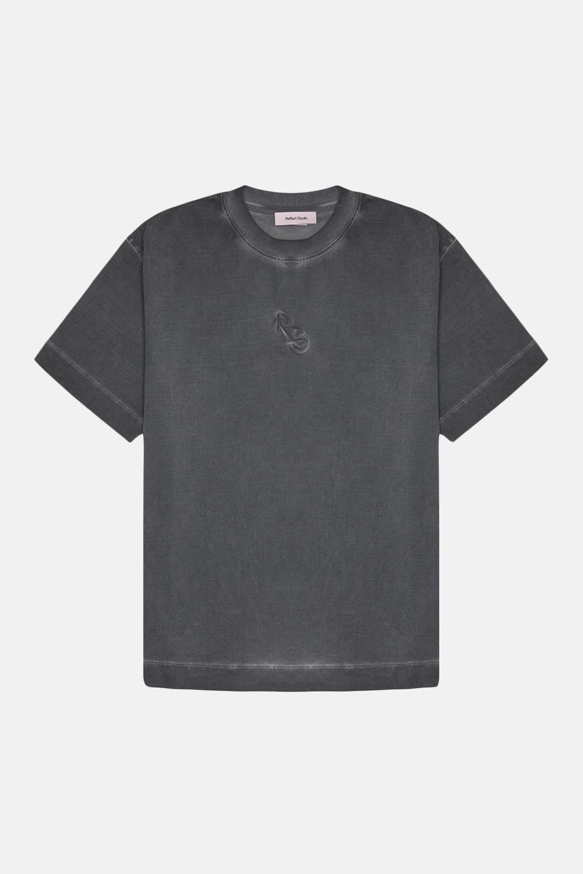 Logo Embroidered Washed T-shirt - Black