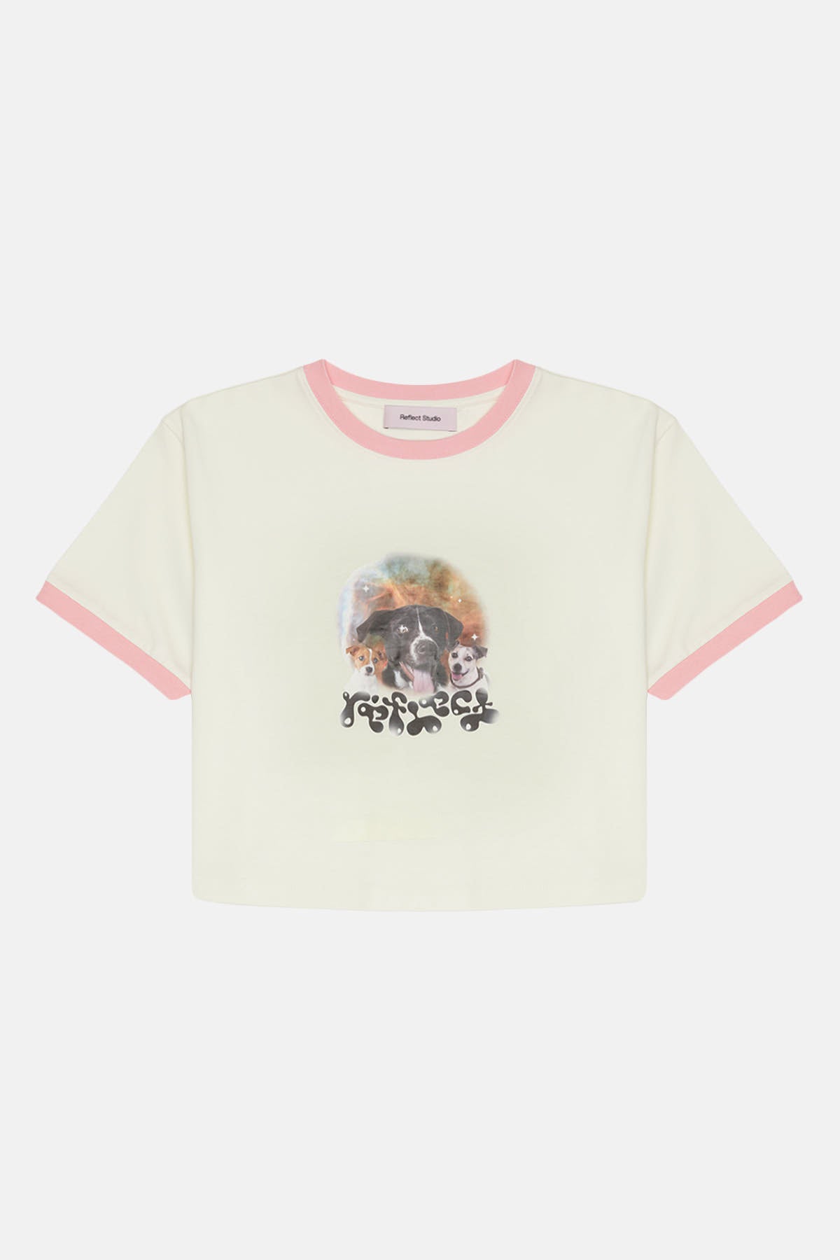 Dogs Crop T-Shirt - Bone White