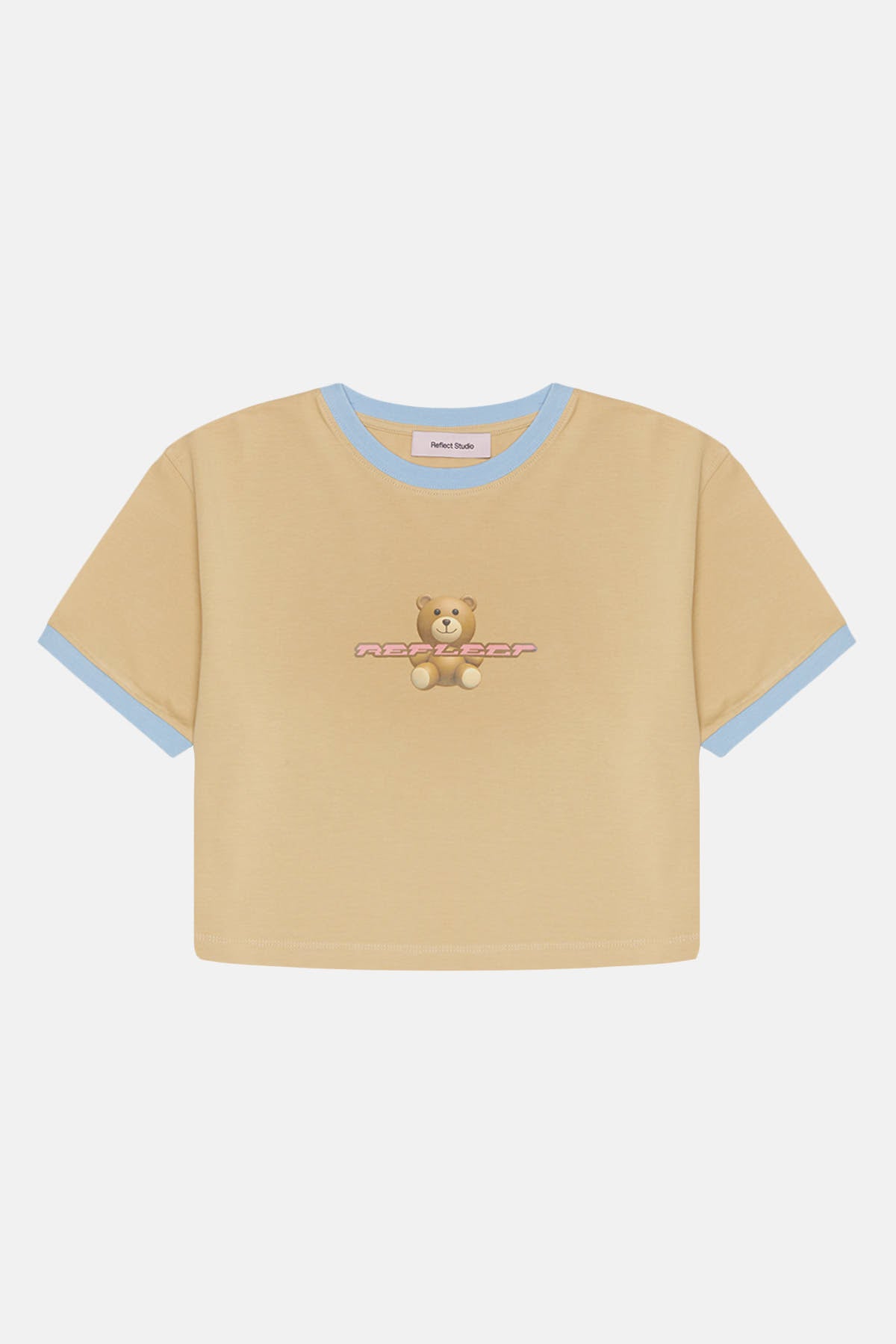 Teddy Bear Crop T-shirt - Latte