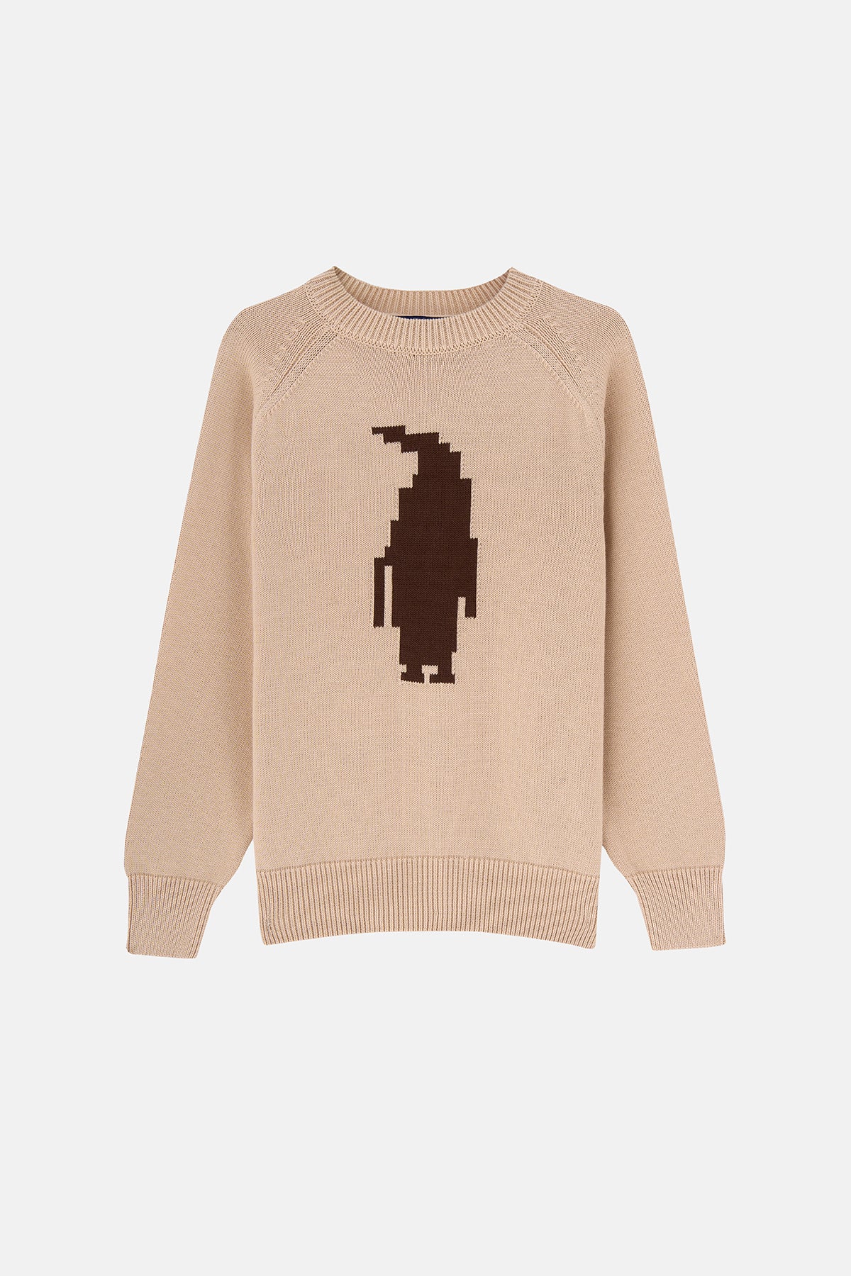 İmparator Penguen Triko Crew Neck Sweater - Bej