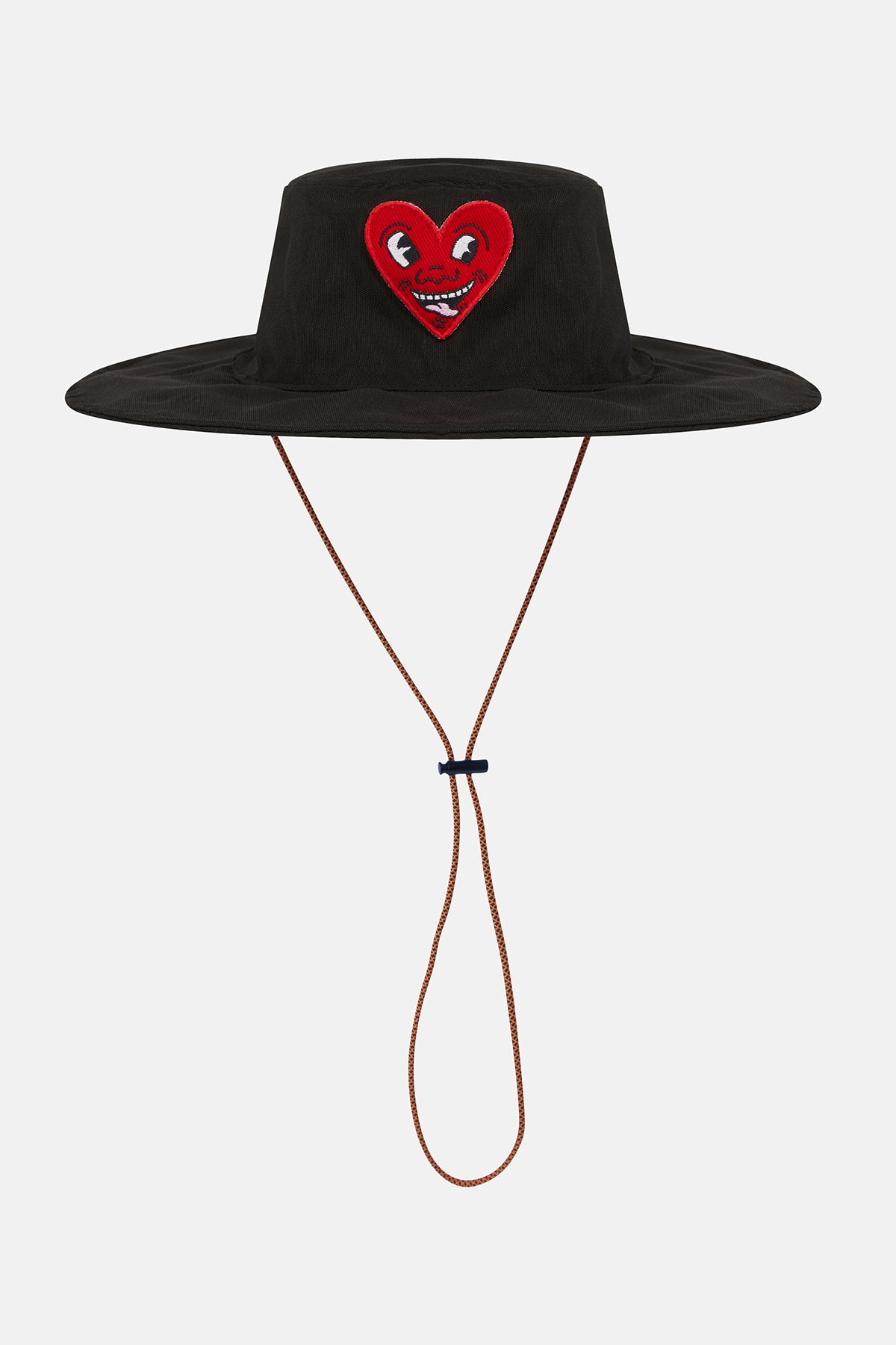 Keith Haring Heart Safari Hat - Siyah