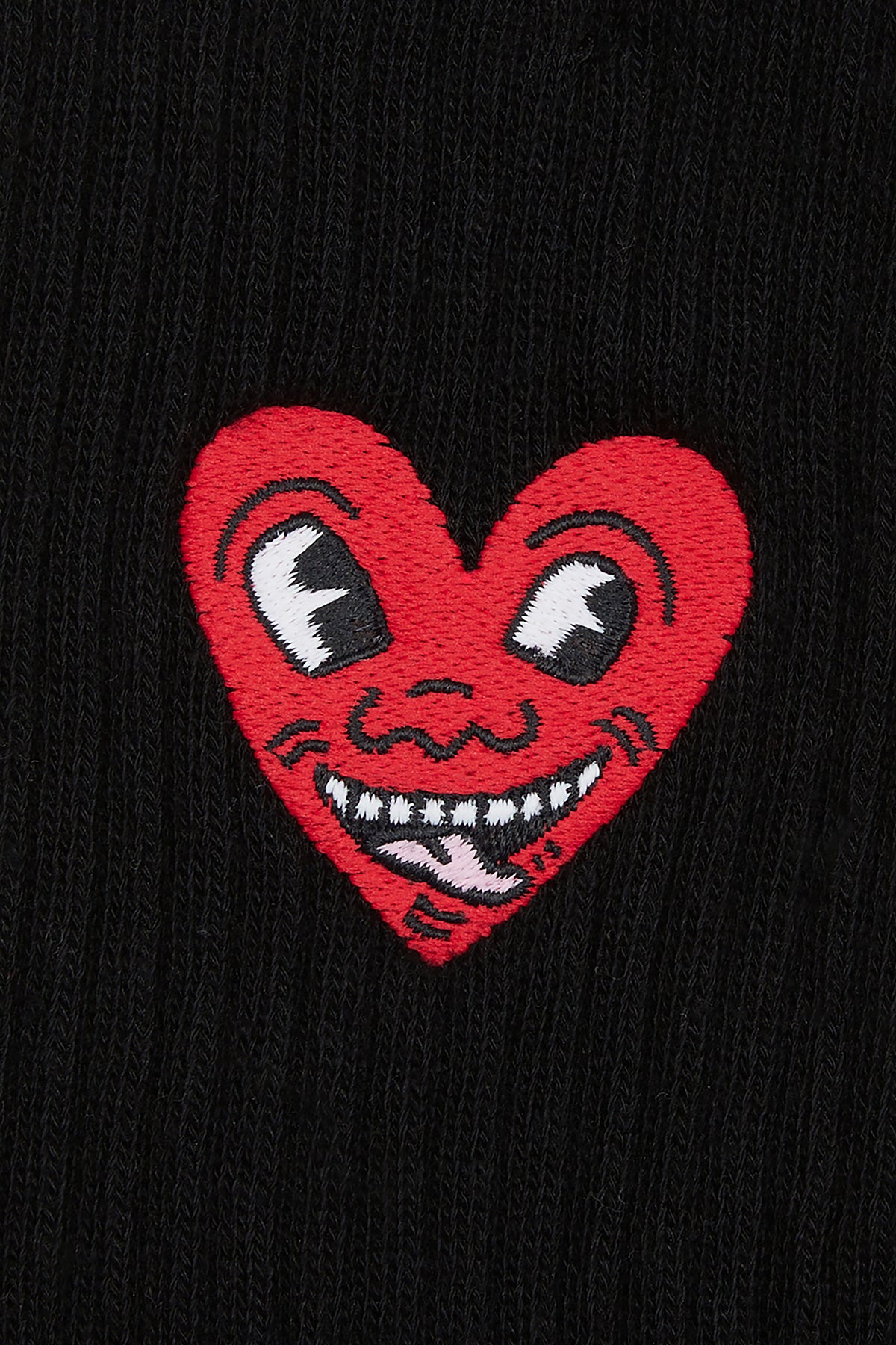 Heart Havlu Çorap - Siyah
