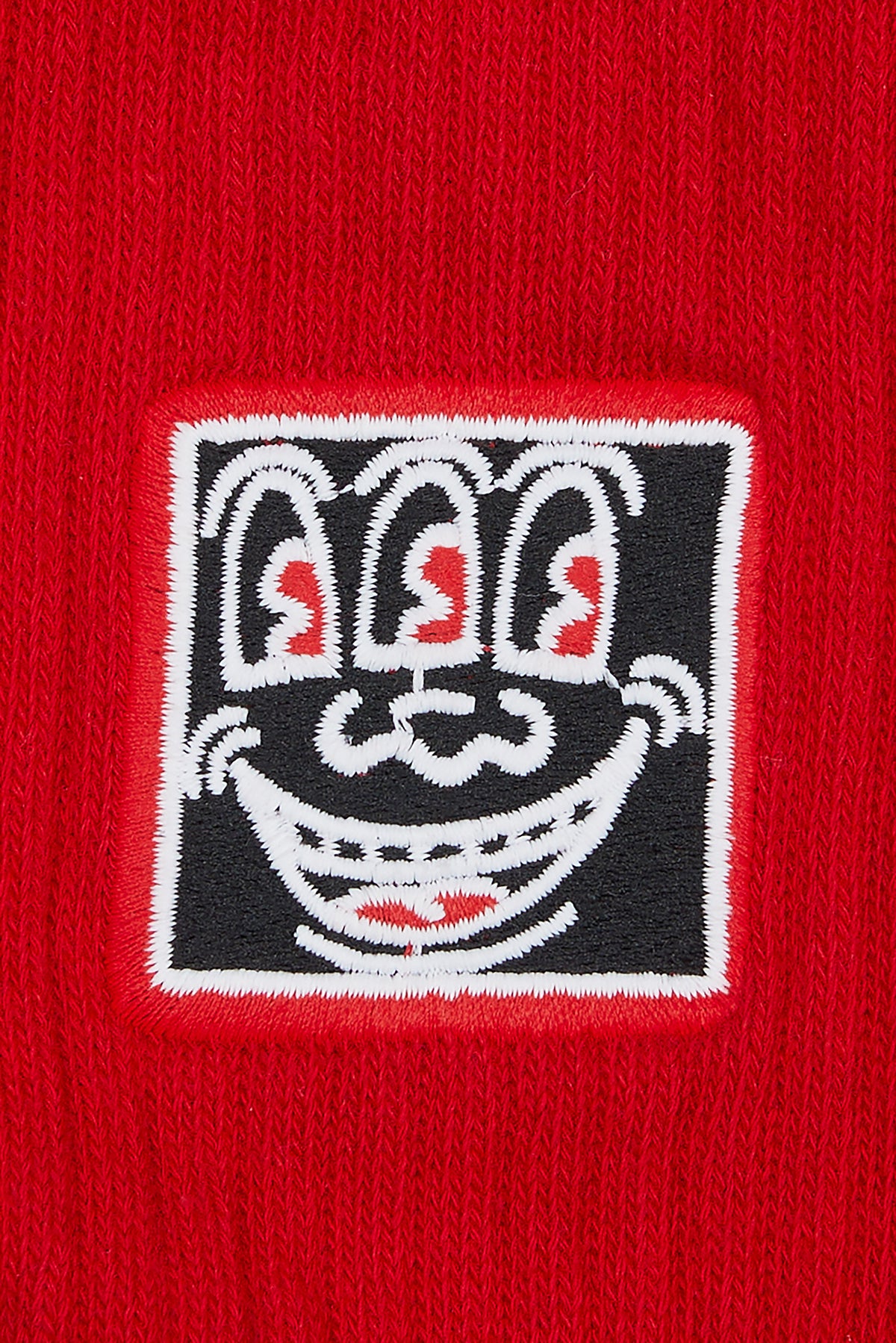 Smile Havlu Çorap - Kırmızı