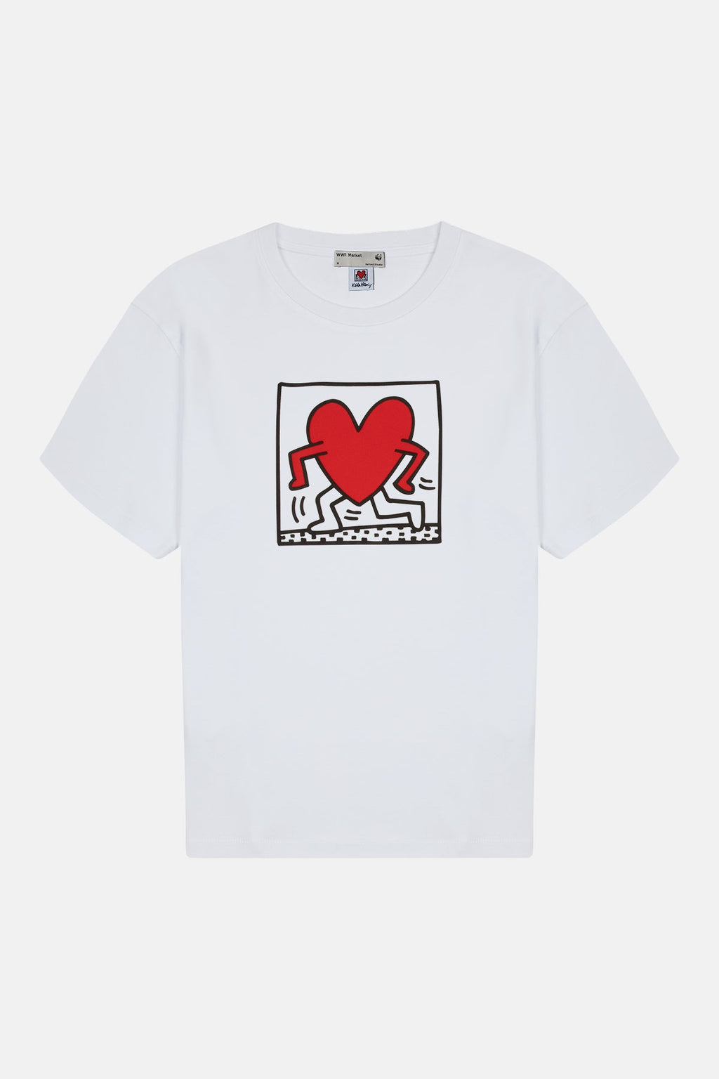 Keith Haring Big Love Heavyweight T-Shirt - Beyaz
