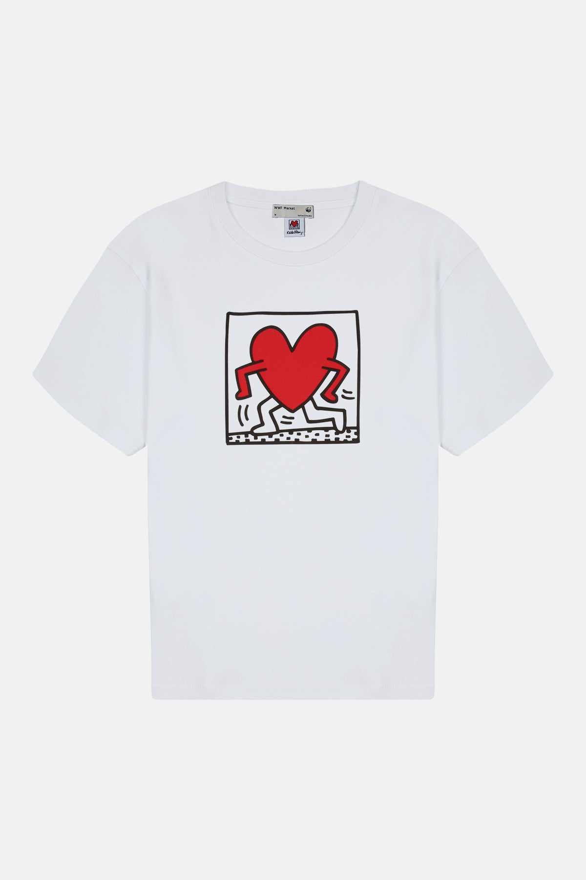 Keith Haring Big Love Heavyweight T-Shirt - Beyaz