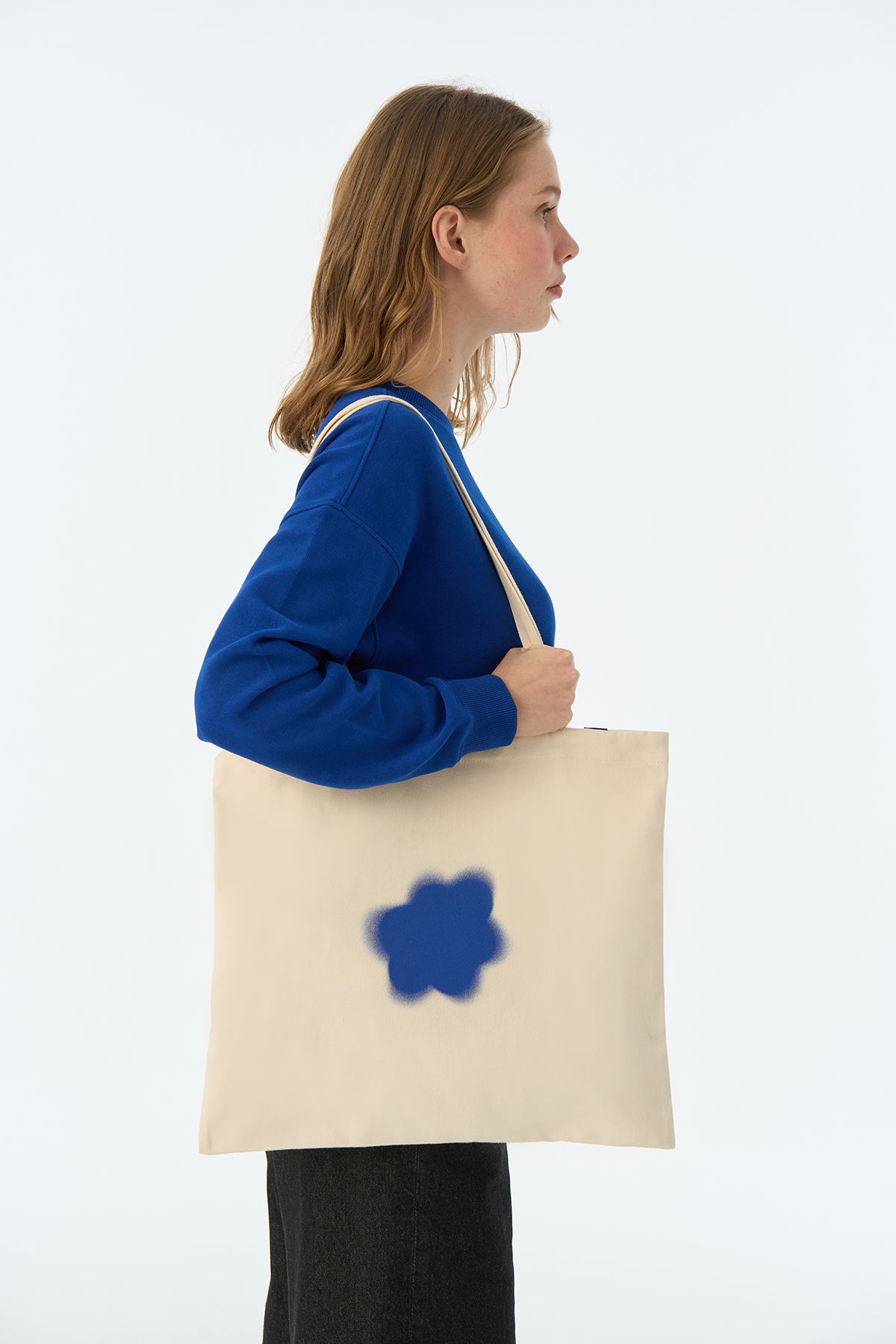 Blurred Dot Tote Bag - Ekru