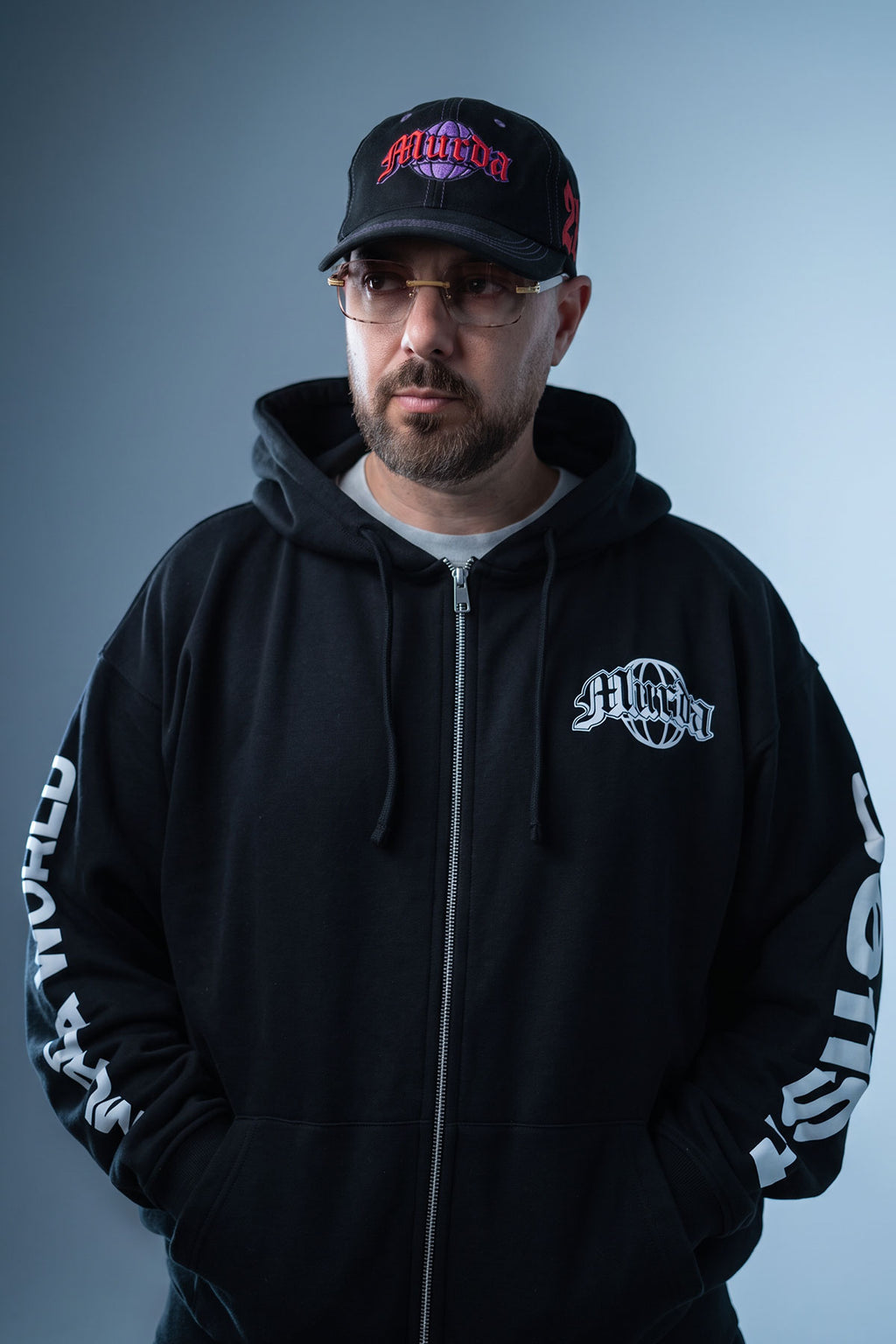 Murda 28 Full-Zip Hoodie - Siyah