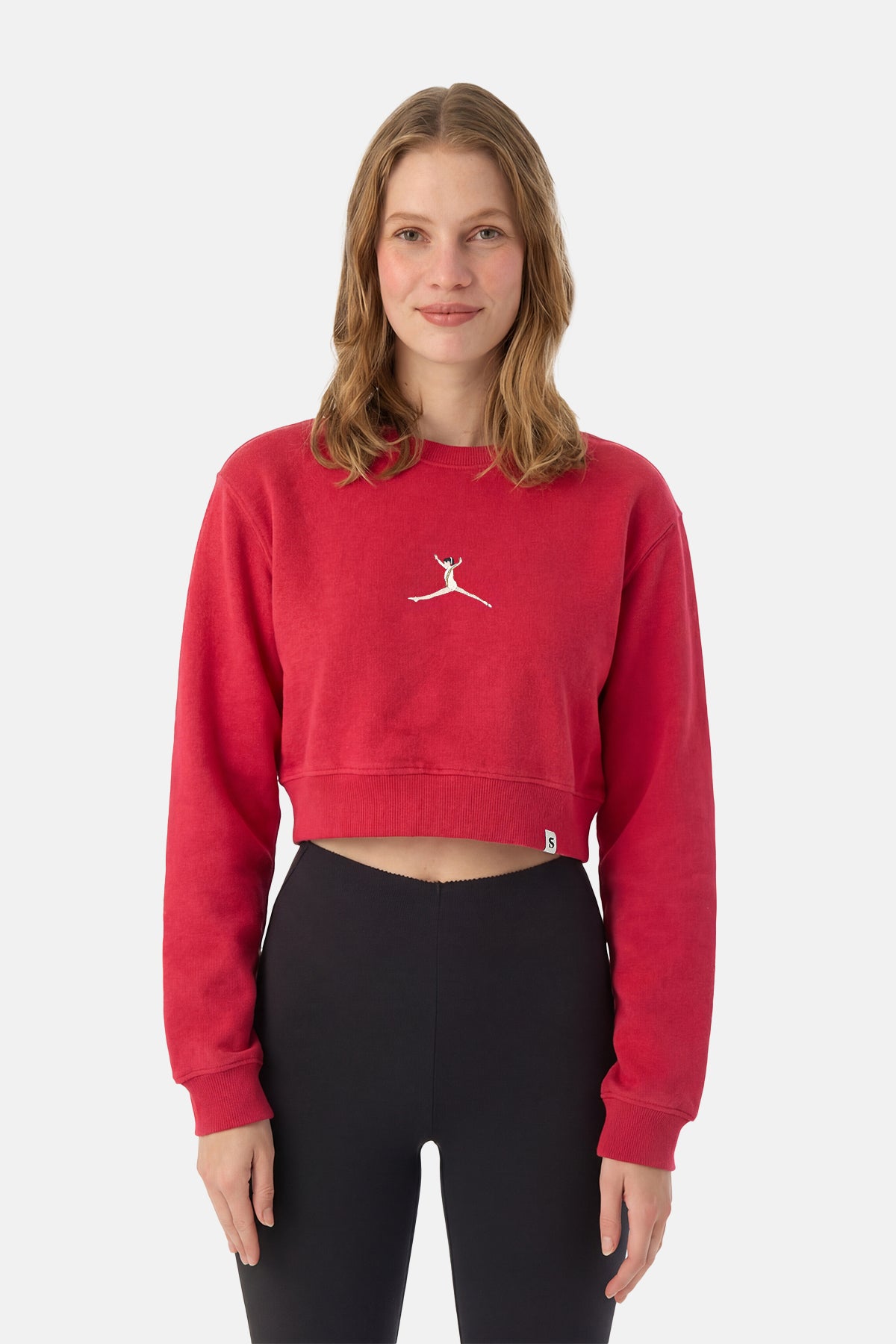 Perfect 10 SuperSoft Crop Sweatshirt - Bordo