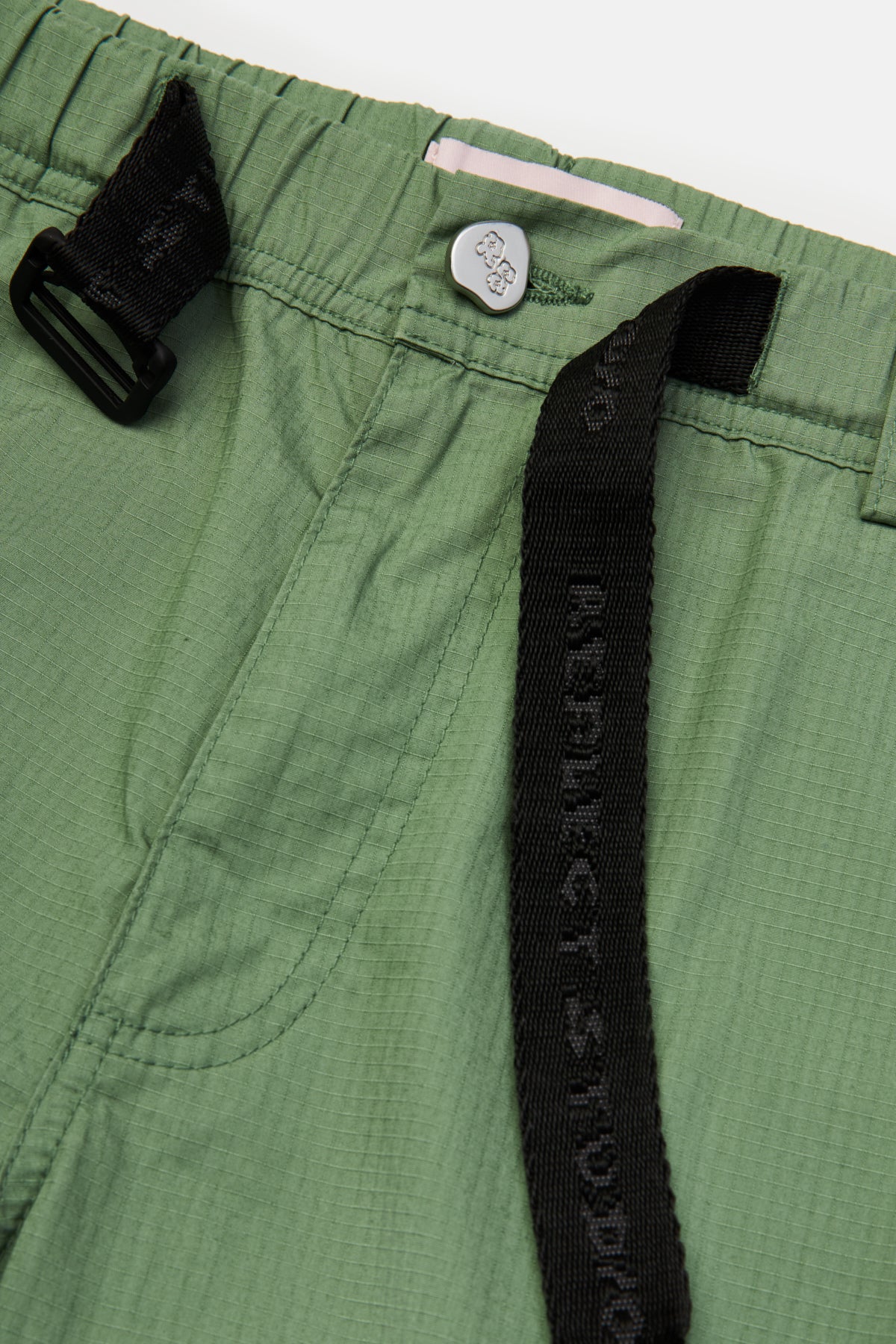 Belted Logo Embroidered Trackpants - Khaki · 2