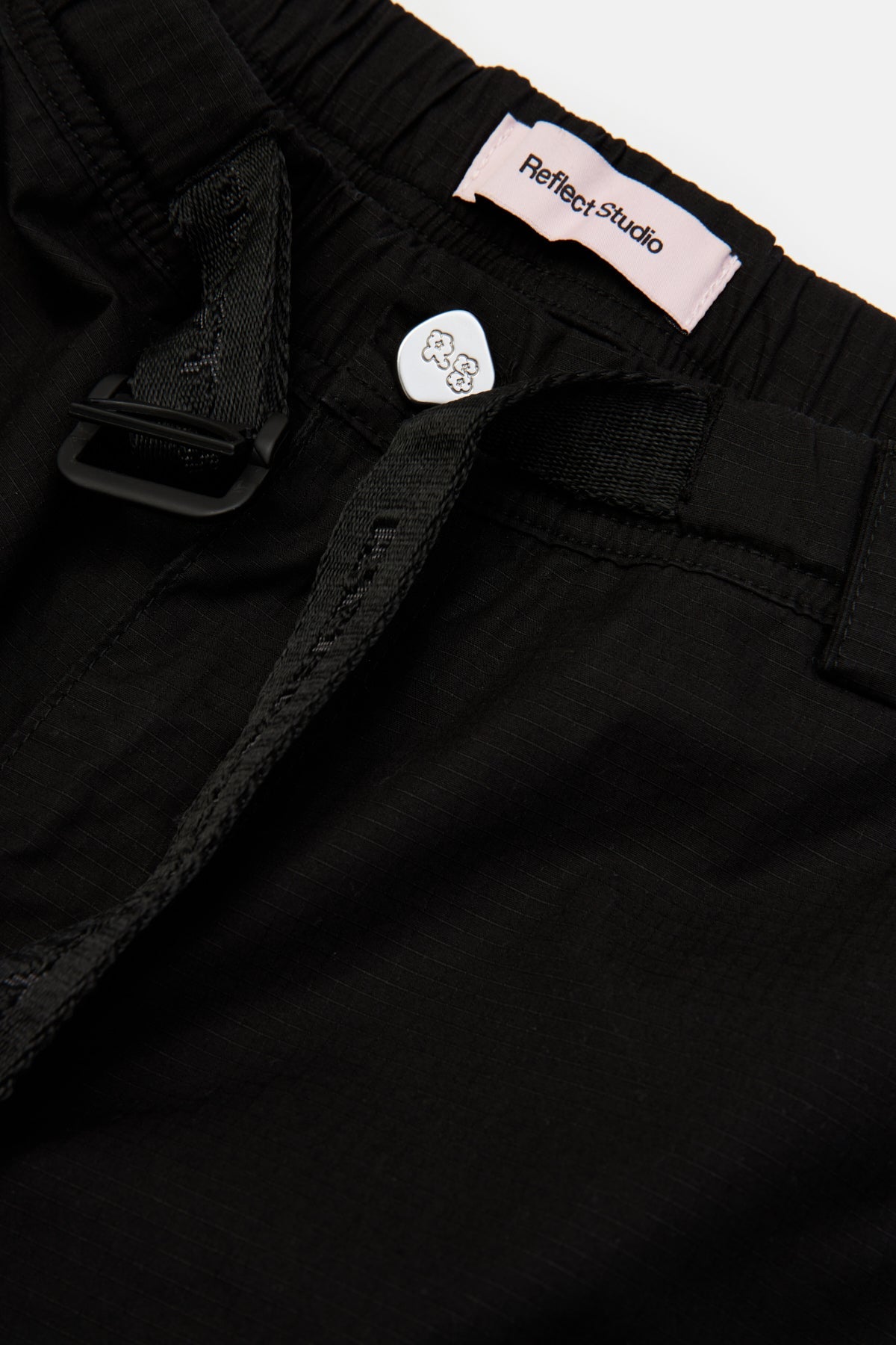 Belted Logo Embroidered Trackpants - Black