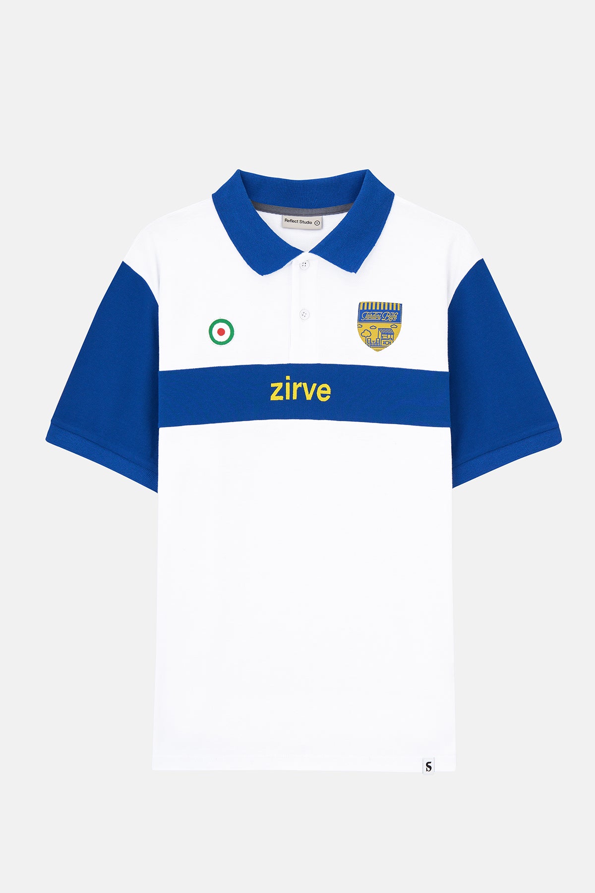 Zirve Polo T-Shirt - Beyaz/Mavi