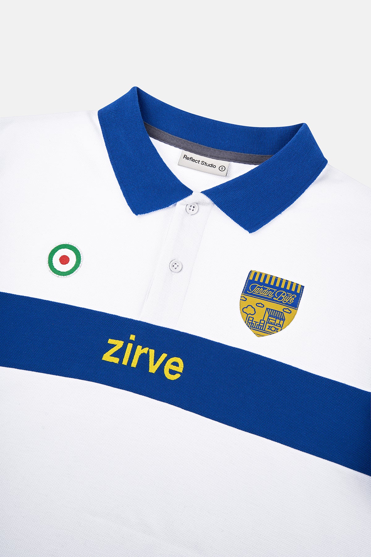 Zirve Polo T-Shirt - Beyaz/Mavi