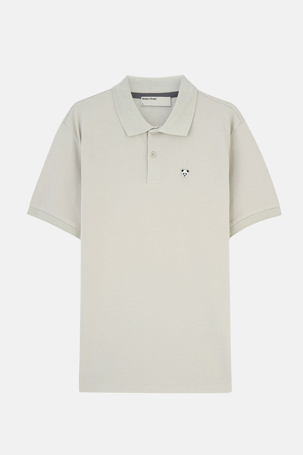 Panda Polo Yaka T-Shirt - Gri