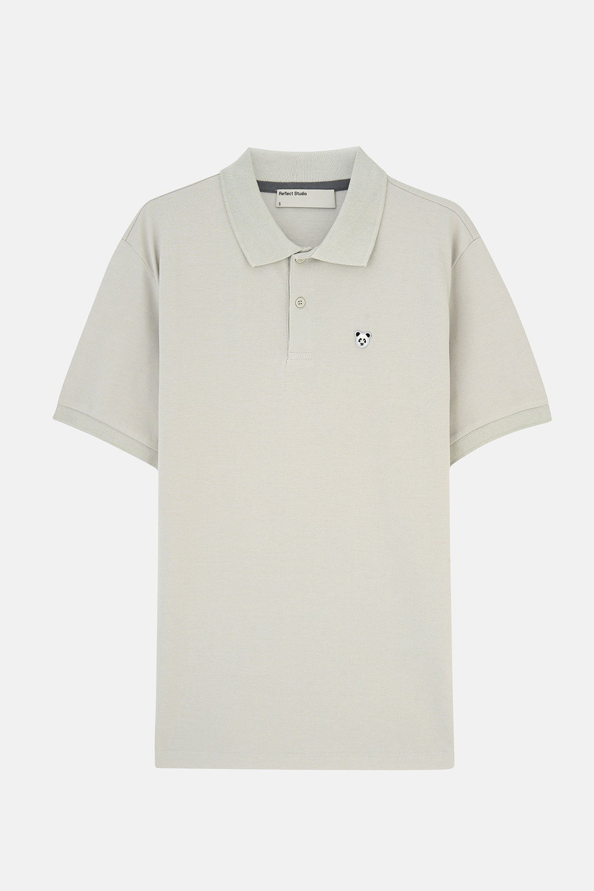 Panda Polo Yaka T-Shirt - Gri