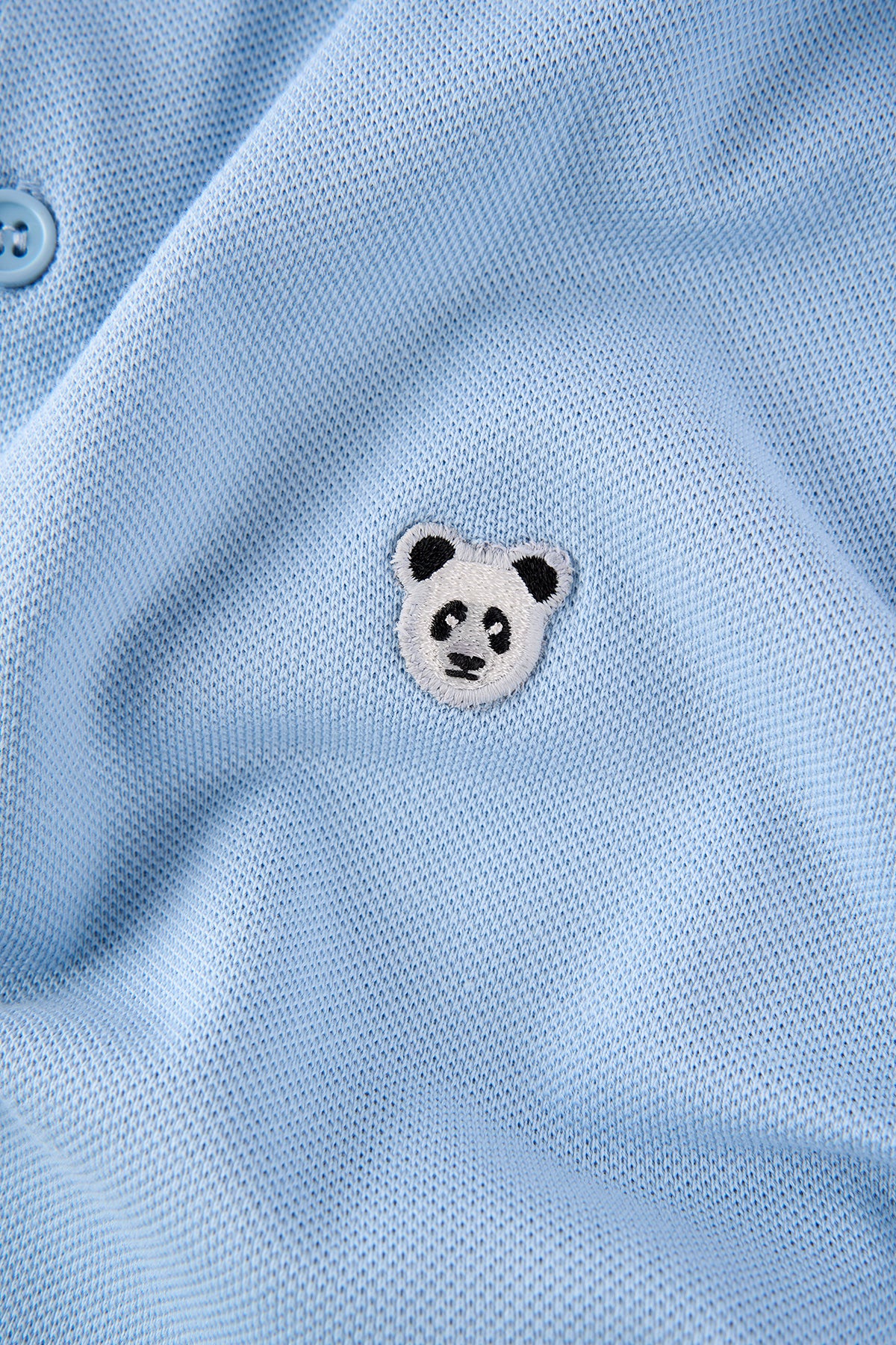 Panda Polo Yaka T-Shirt - Mavi