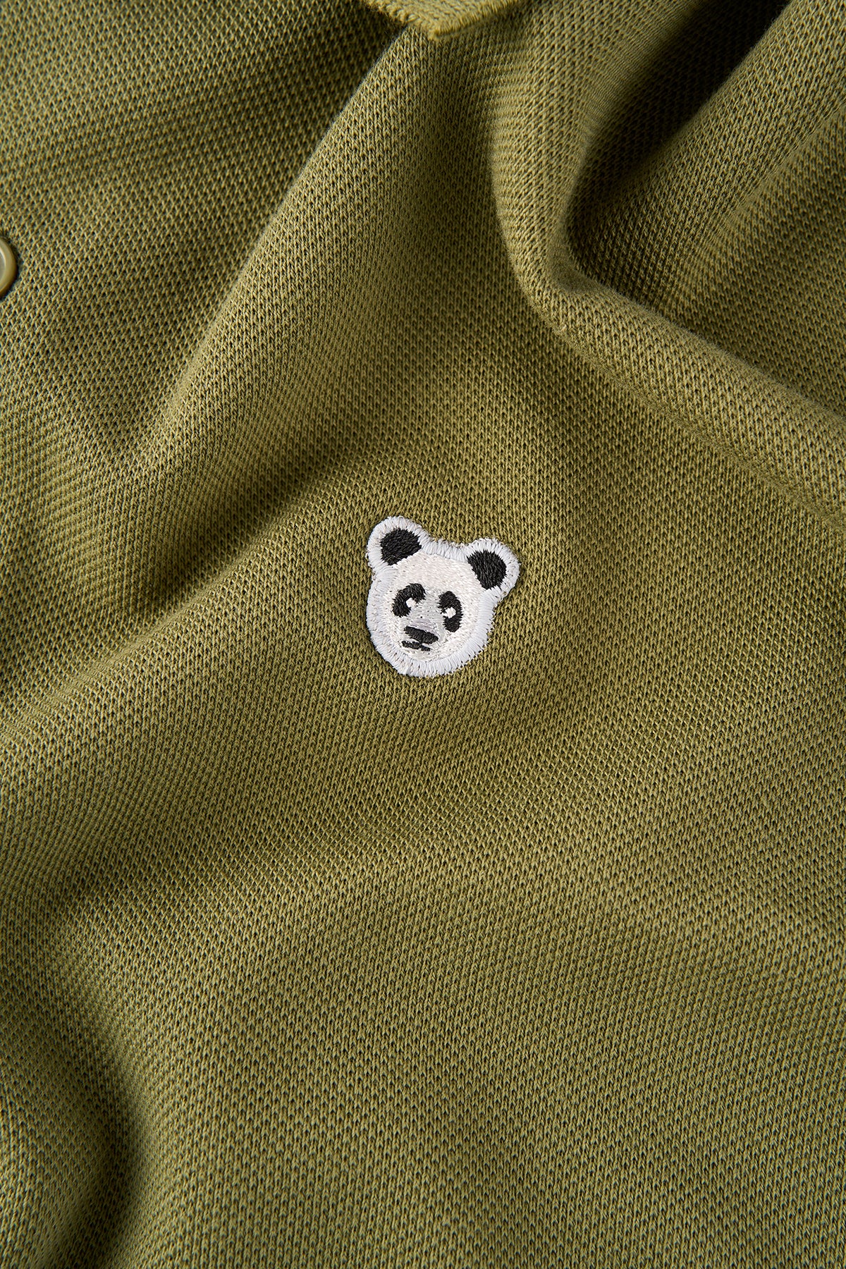 Panda Polo Yaka T-Shirt- Haki