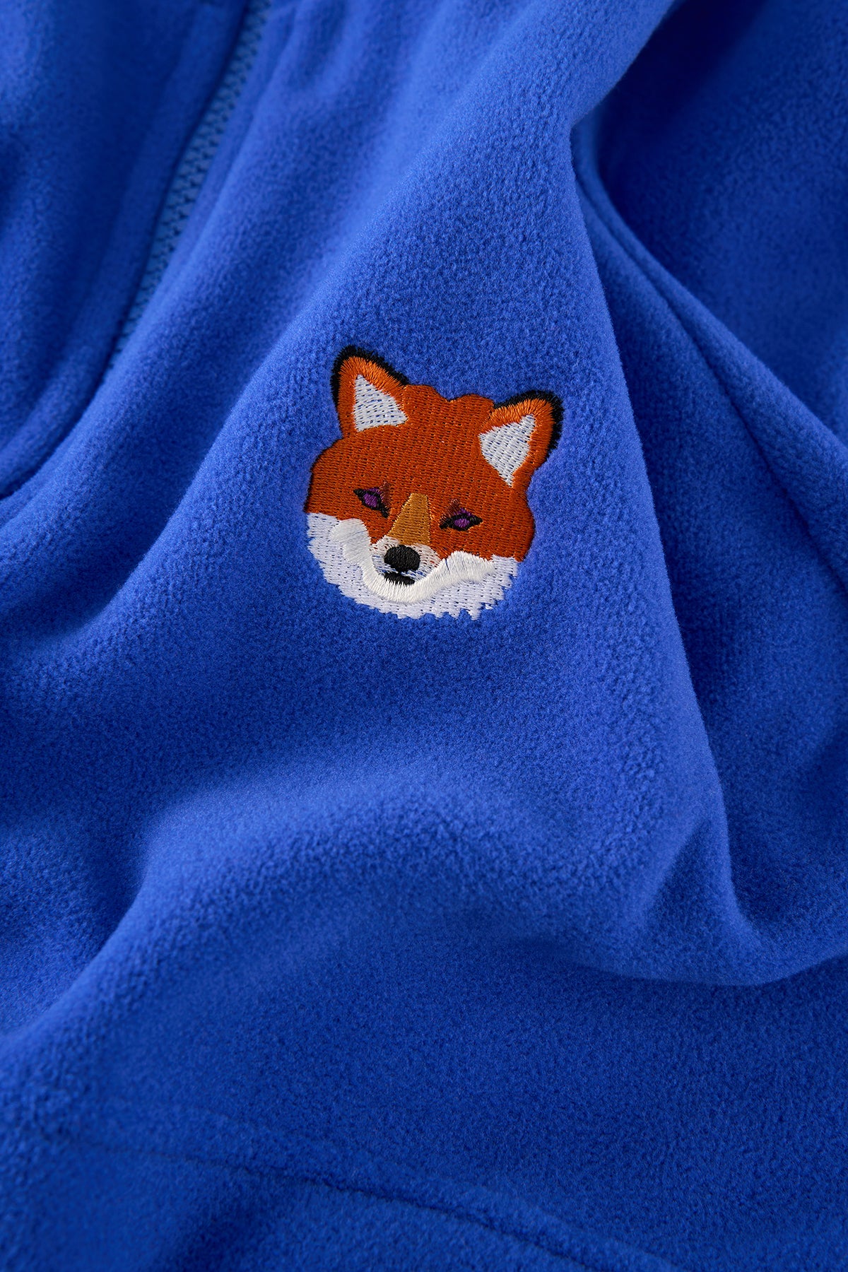 Kızıl Tilki Full Zip Polar - Saks mavi