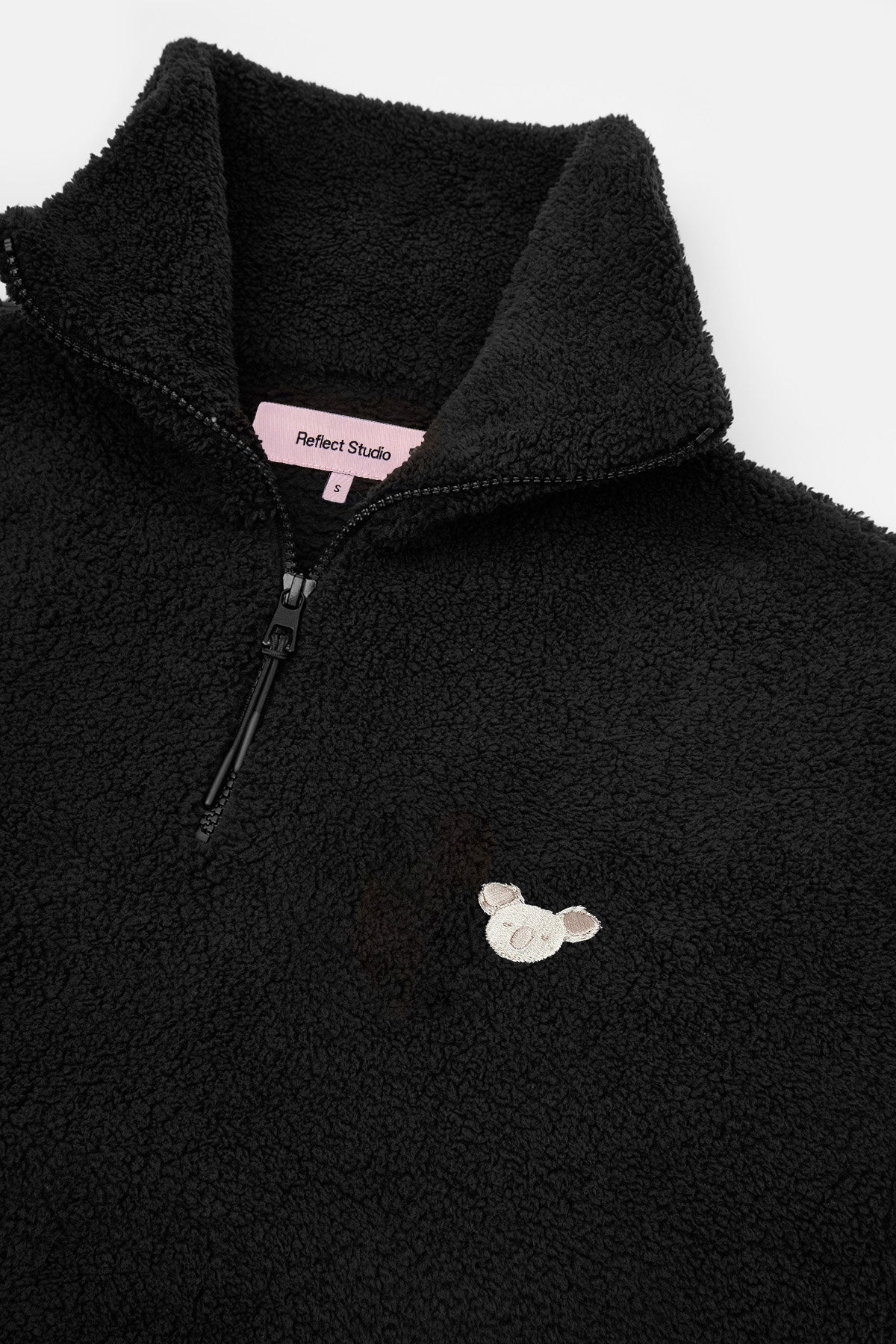 Koala Sherpa  Quarter-Zip Sweatshirt - Siyah