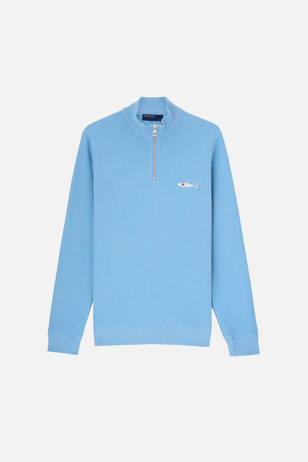 Büyük Beyaz Köpekbalığı SuperSoft Quarter-Zip Sweatshirt - Açık Mavi