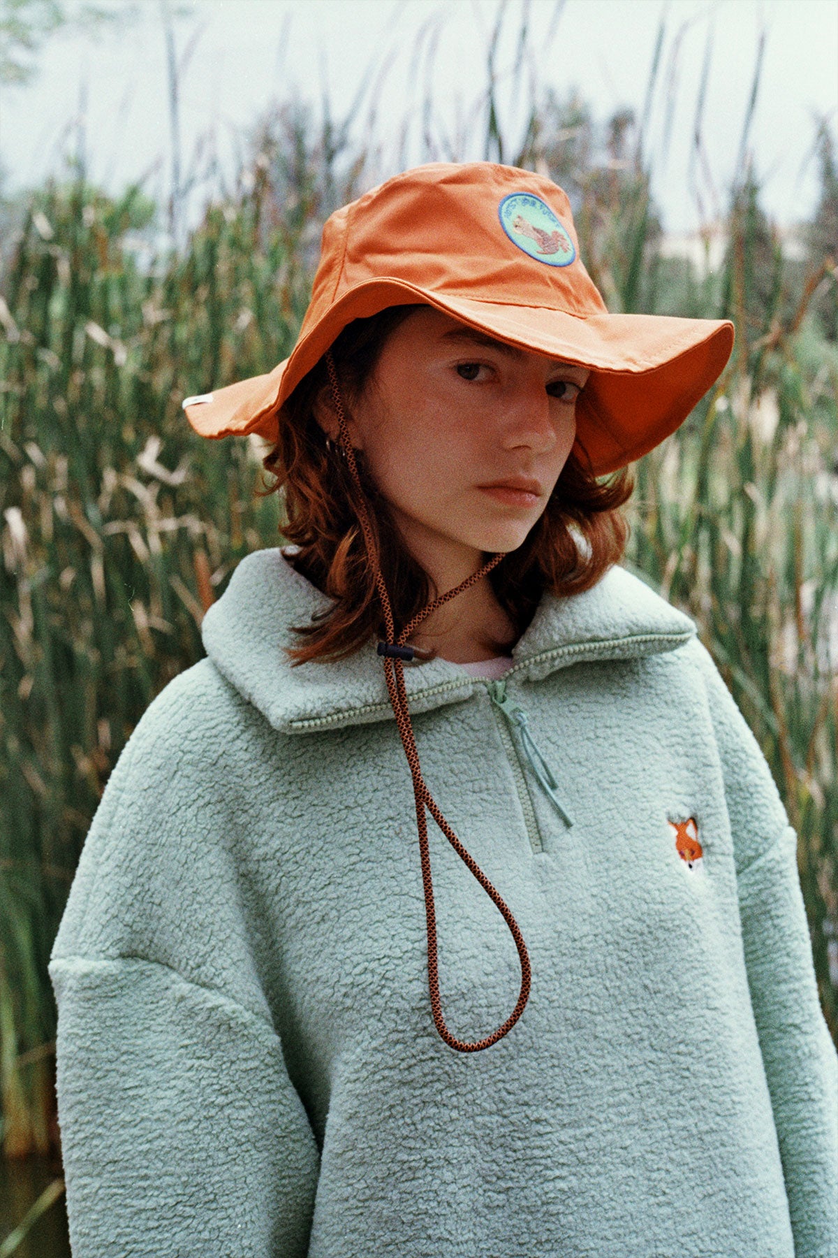 Kızıl Tilki Sherpa Quarter-Zip Sweatshirt - Mint Yeşili