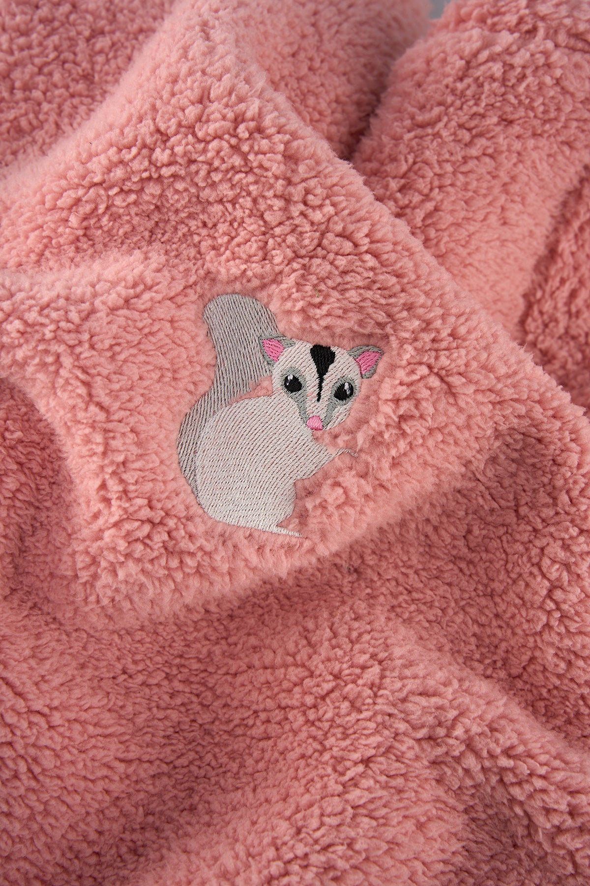 Sugar Glider Sherpa Quarter-Zip Sweatshirt - Pembe