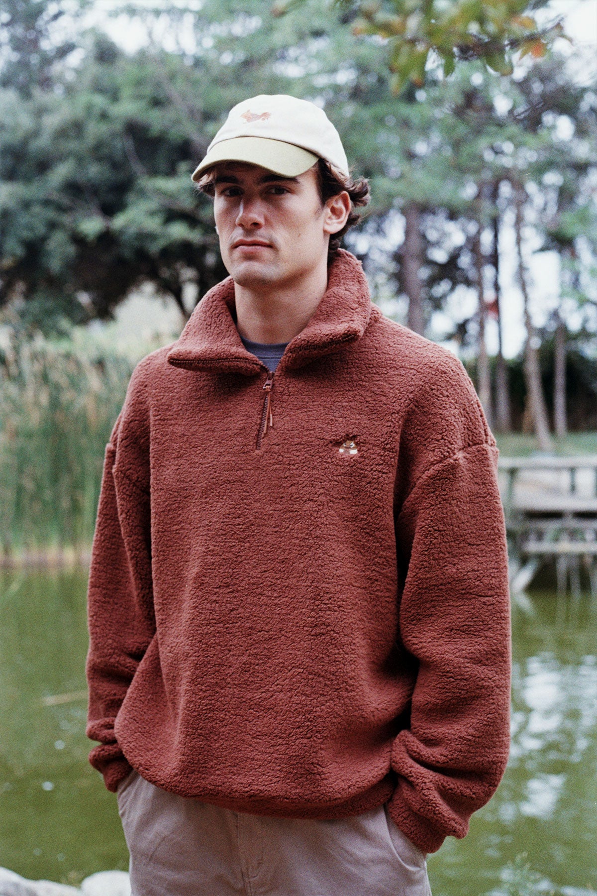 Sincap Sherpa Quarter-Zip Sweatshirt - Kahverengi