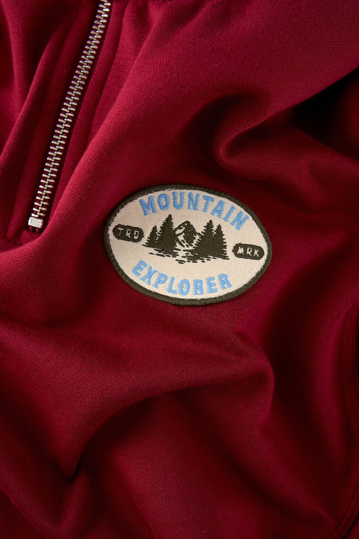 Mountain Explorer Soft Touch Quarter-Zip Sweatshirt - Bordo