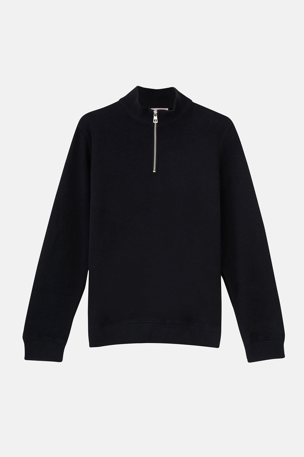 Basic SuperSoft Quarter-Zip Sweatshirt - Siyah