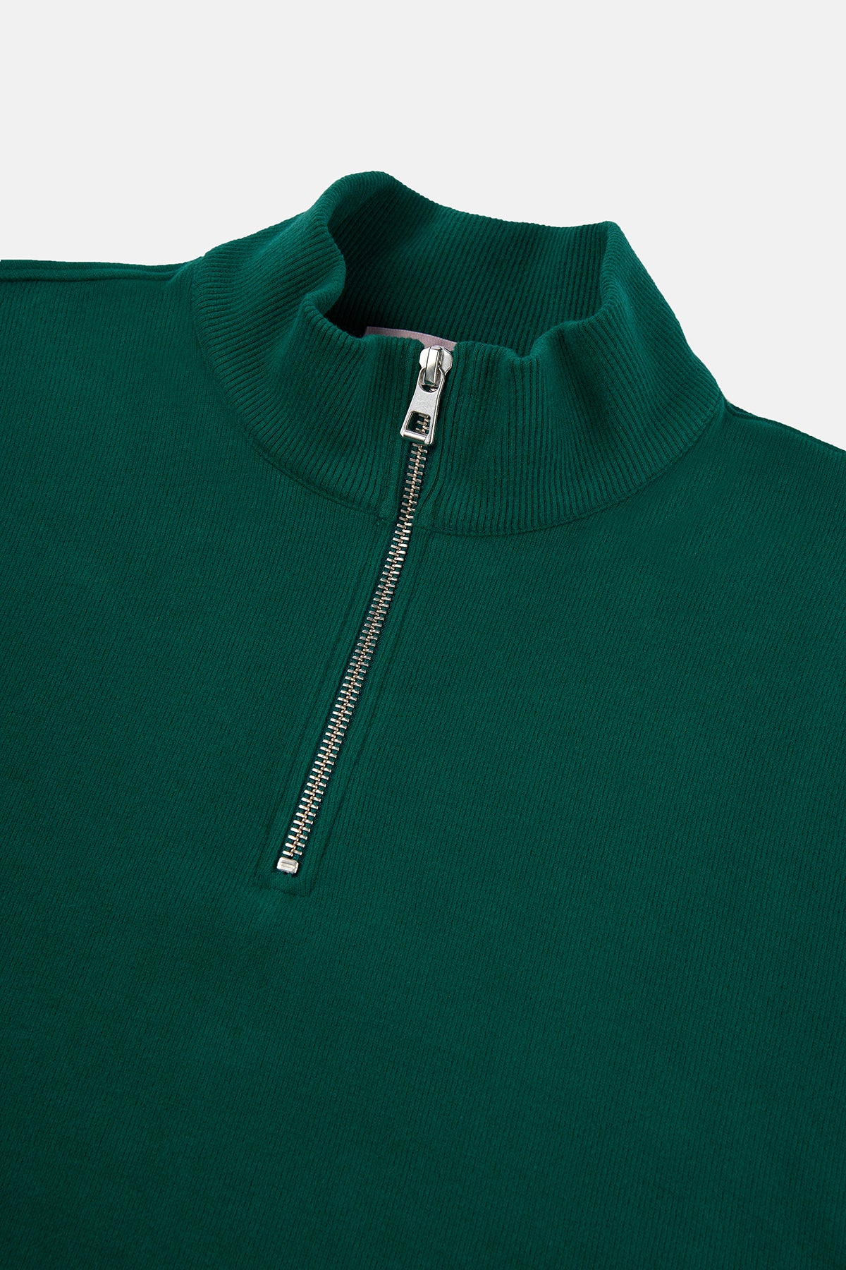 Basic SuperSoft  Quarter-Zip Sweatshirt - Nefti Yeşil