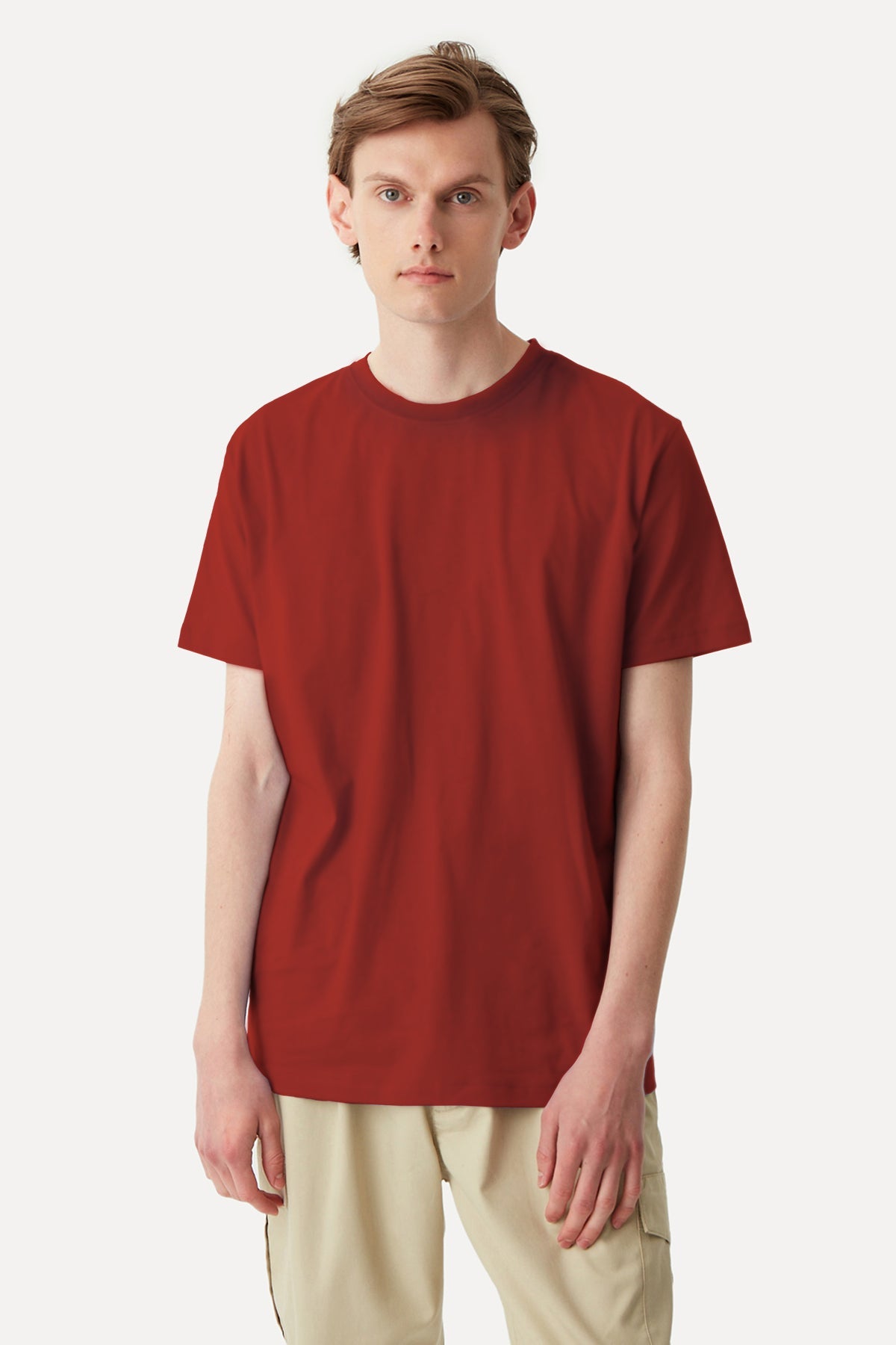 Basic Light-Weight Erkek T-Shirt - Kiremit