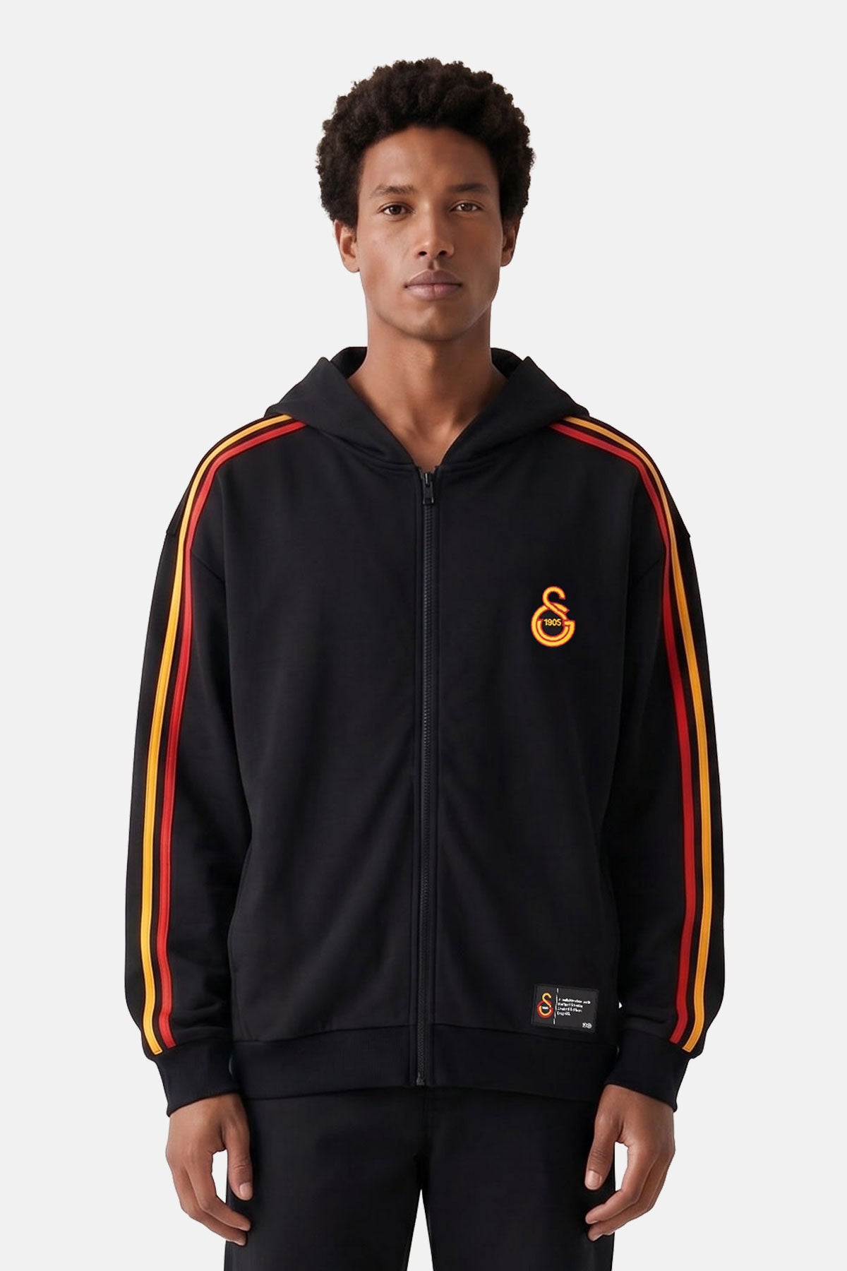 Galatasaray 1905 Fermuarlı Hoodie - Siyah