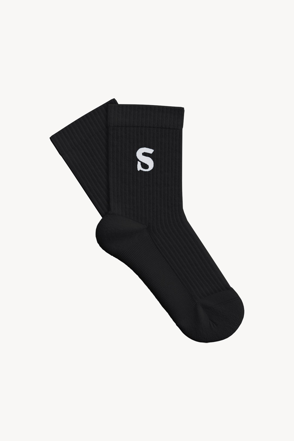 Socrates Logo Havlu Çorap - Siyah