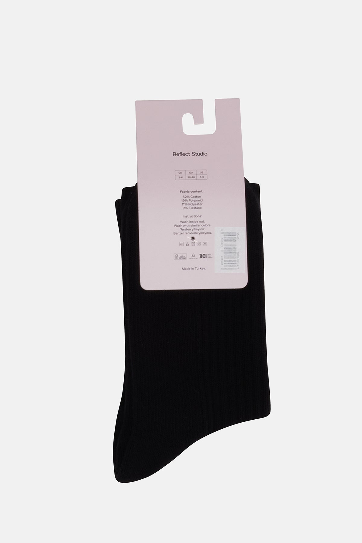 Socrates Logo Havlu Çorap - Siyah
