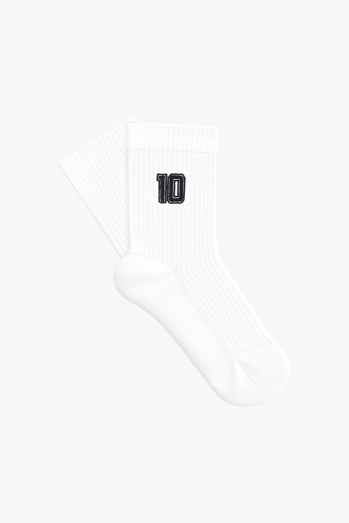 Number 10 Havlu Çorap - Beyaz