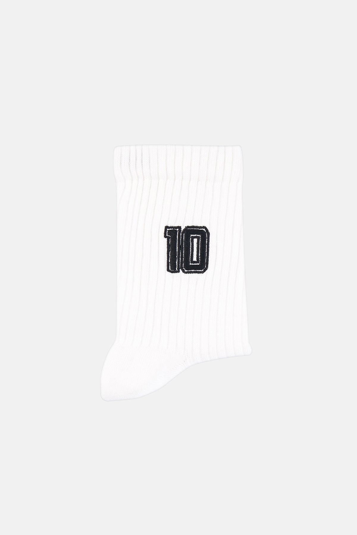 Number 10 Havlu Çorap - Beyaz