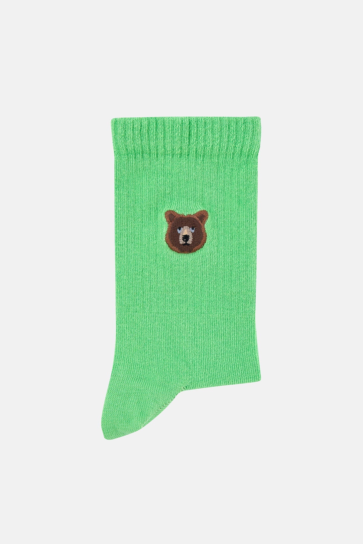 Bozayı İnce Havlu Çorap - Yeşil