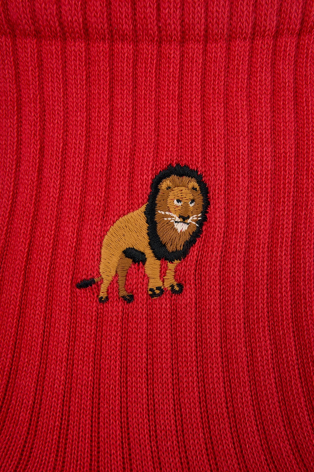 Aslan Havlu Çorap - Kırmızı