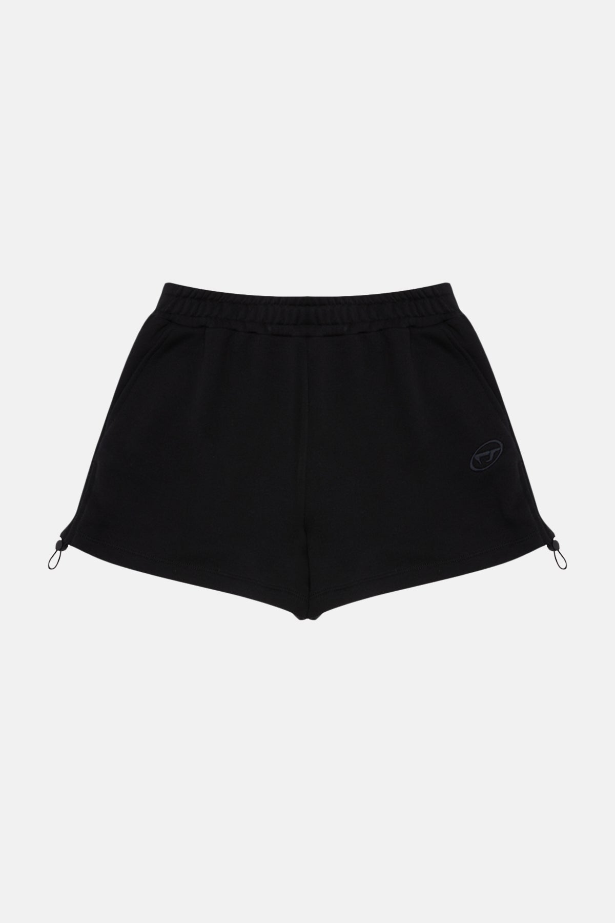 Logo Embroidered Women Shorts - Black