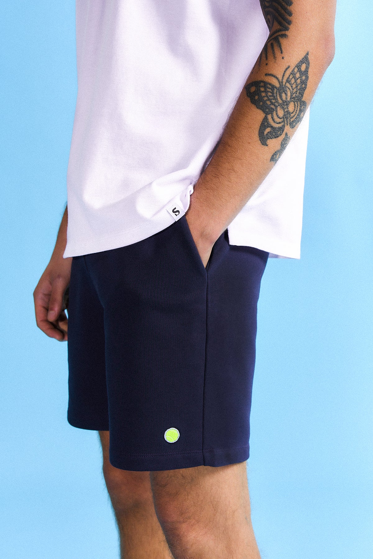 Tennis Ball Soft Fleece Erkek Şort - Lacivert
