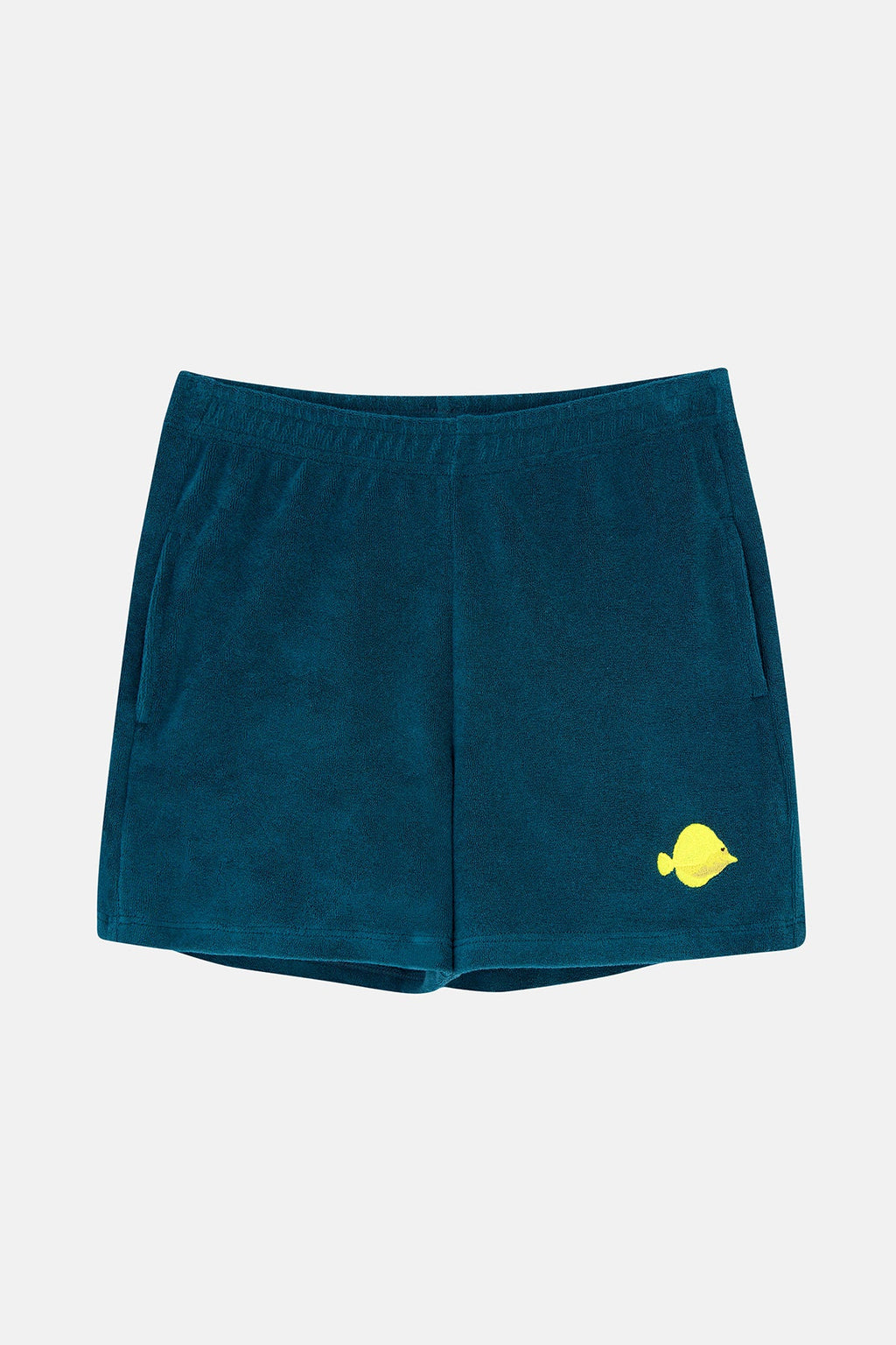 Yellow Tang Terry Çocuk Şort - Petrol Yeşili