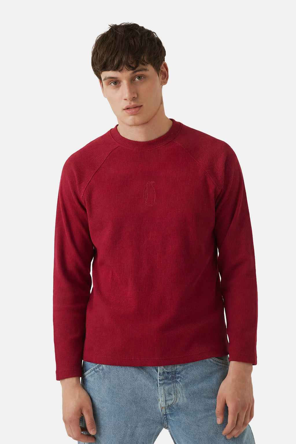 İmparator Penguen Fitilli Sweatshirt - Kırmızı