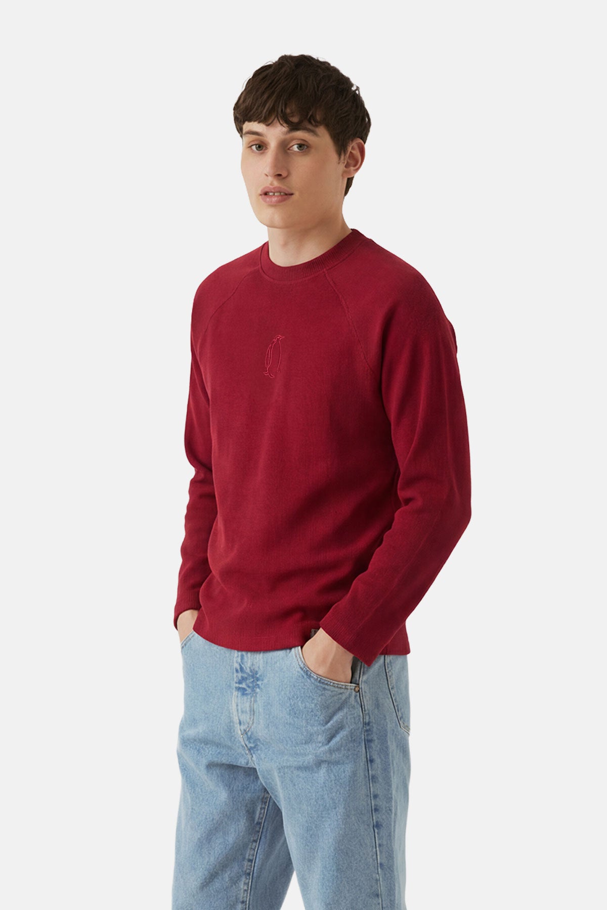 İmparator Penguen Fitilli Sweatshirt - Kırmızı