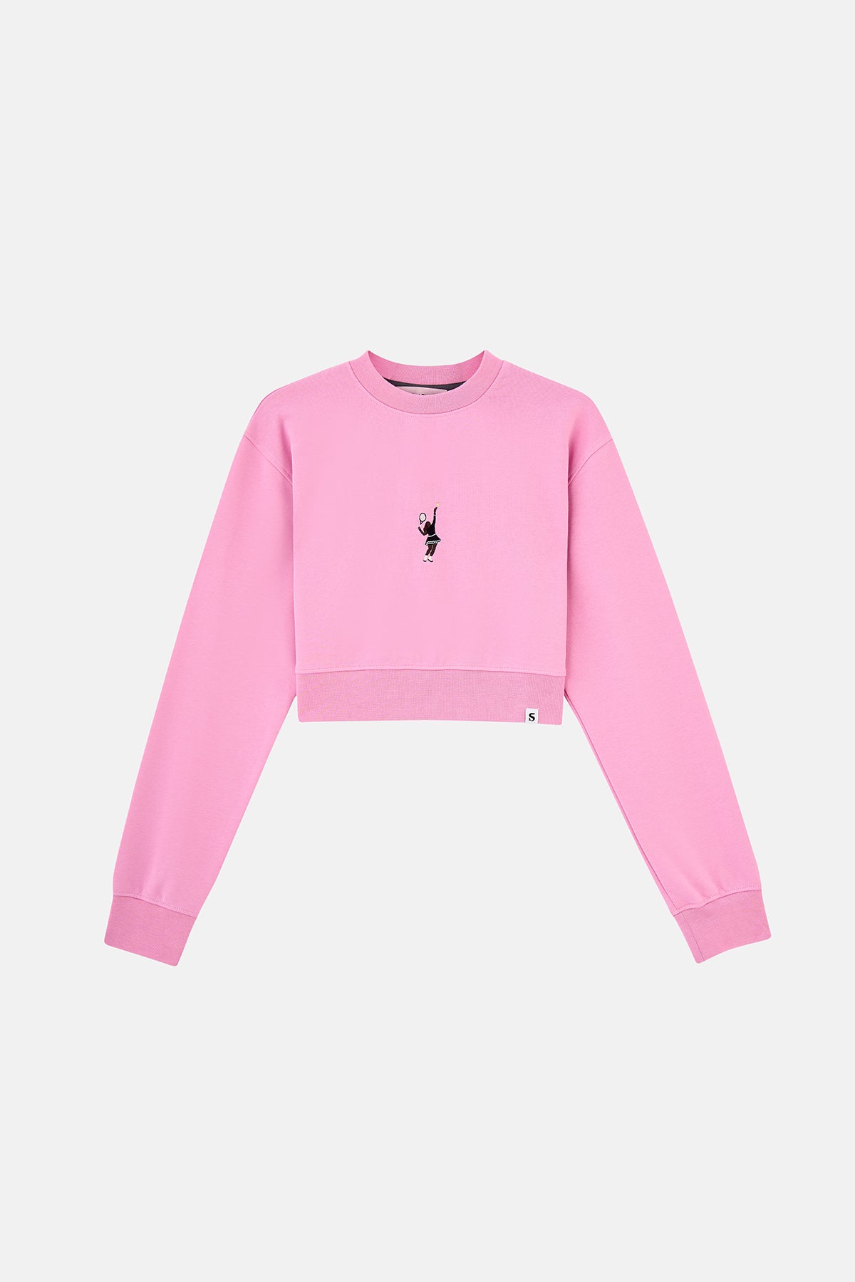 Queen  Soft Fleece Crop Sweatshirt - Pembe