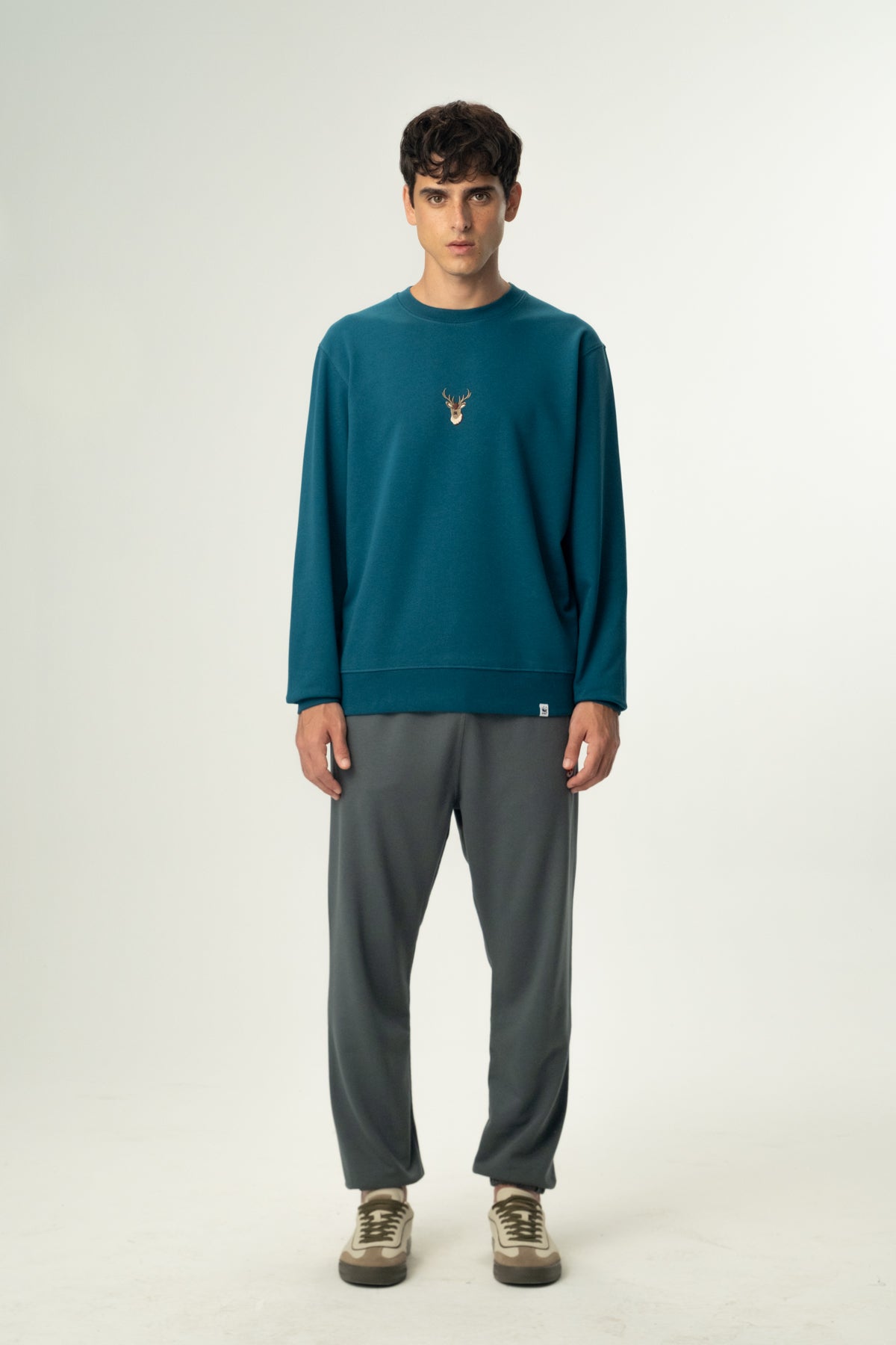 Geyik Soft Fleece Sweatshirt - Mavi